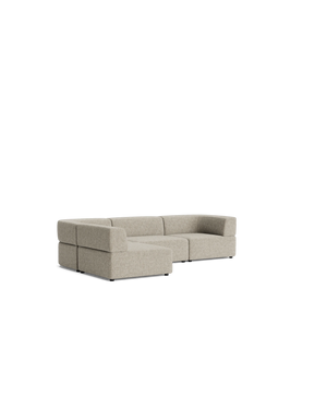 Stretch 4 Seater Open Chaise Sofa - Fleck Smoke