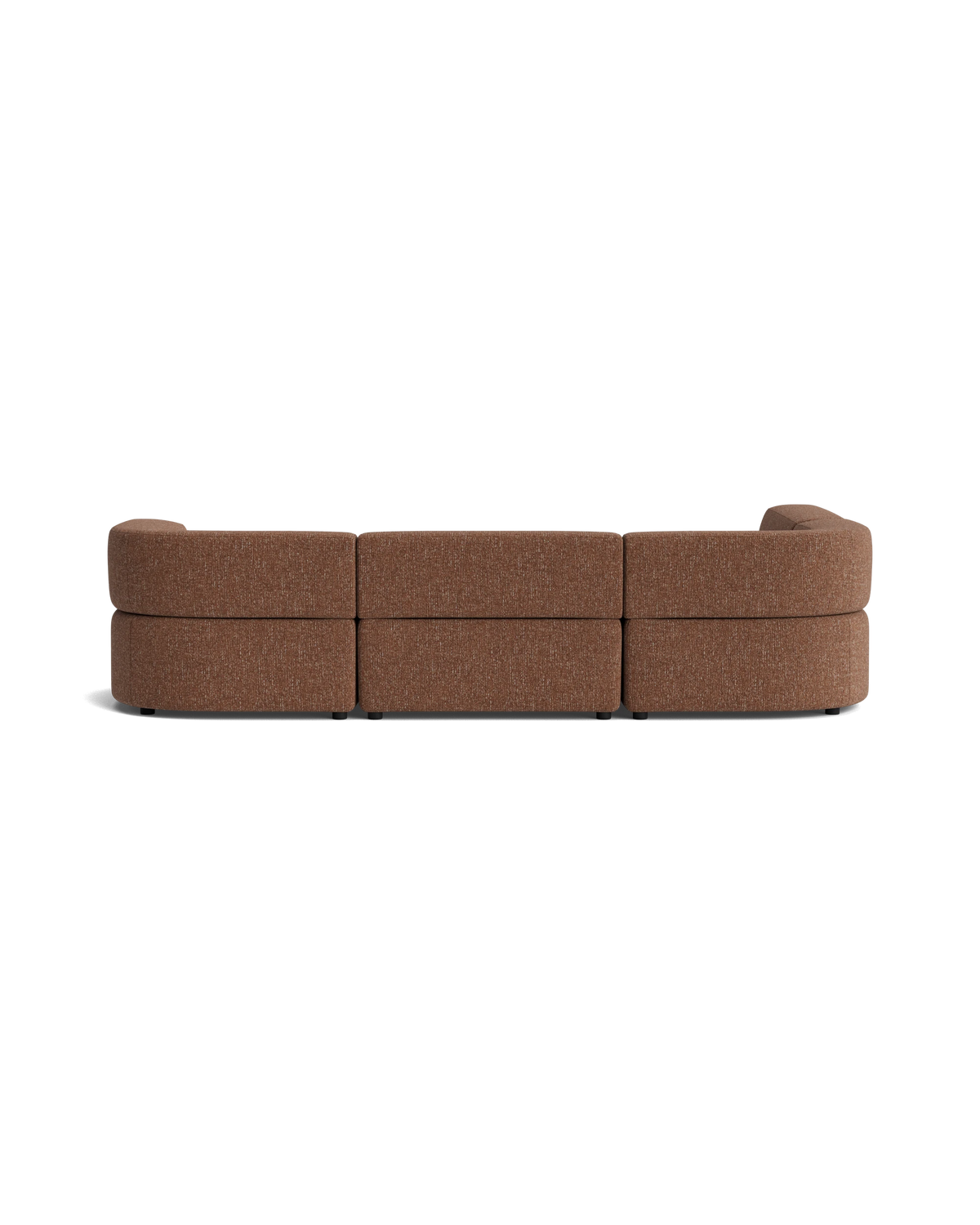 Stretch 4 Seater Open Chaise Sofa - Fleck Rust