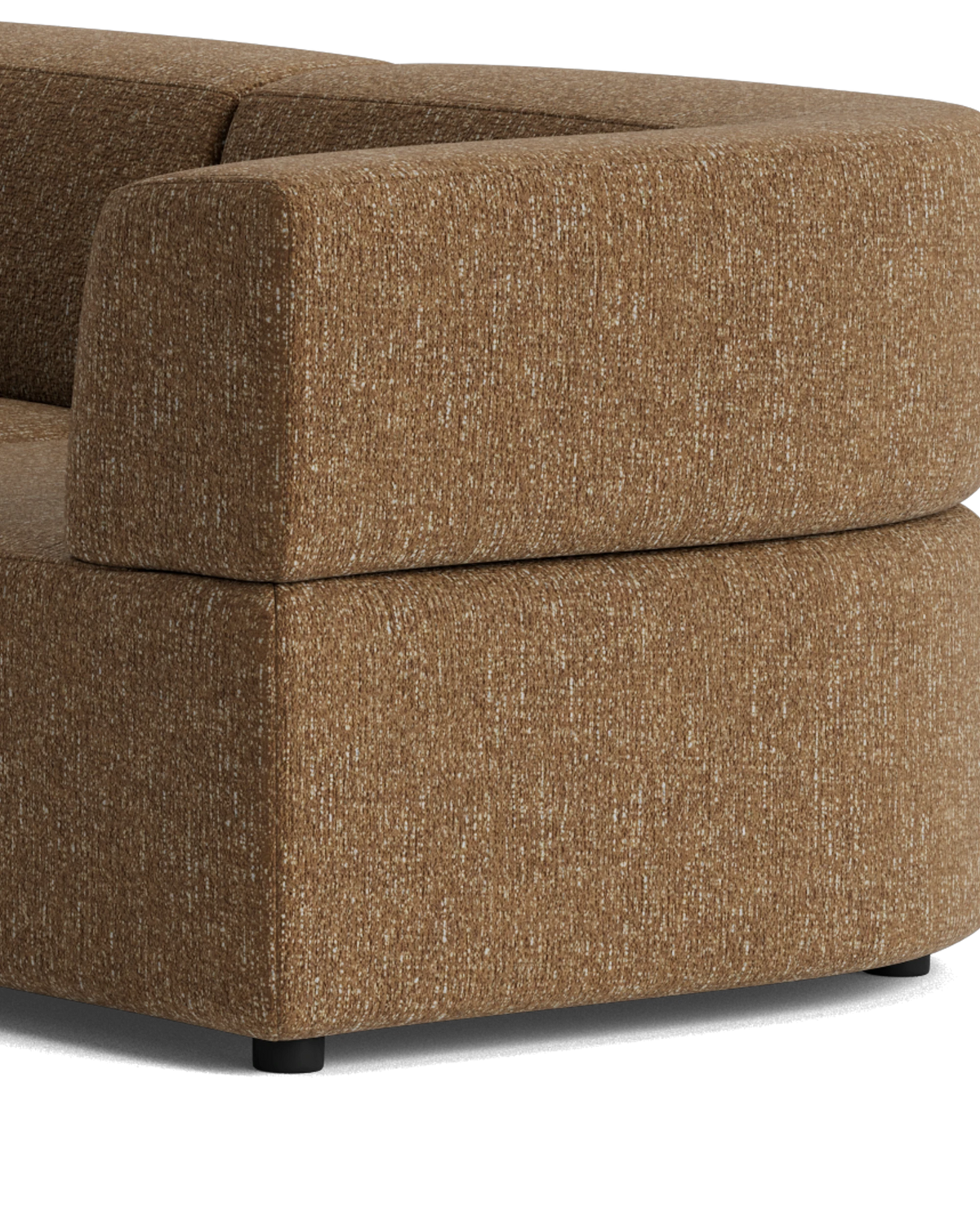 Stretch 4 Seater Open Chaise Sofa - Fleck Ginger
