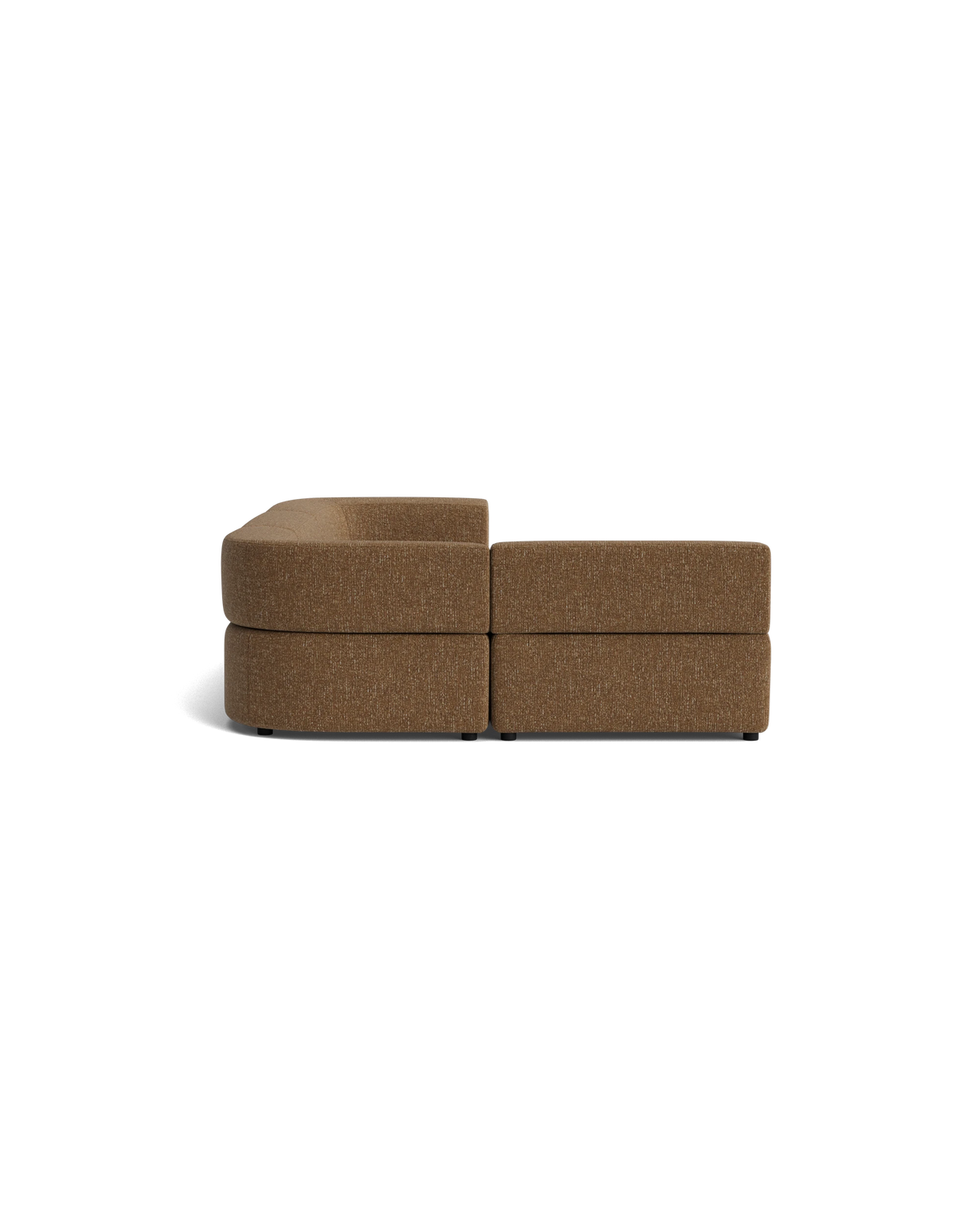 Stretch 4 Seater Open Chaise Sofa - Fleck Ginger
