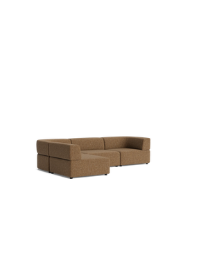 Stretch 4 Seater Open Chaise Sofa - Fleck Ginger