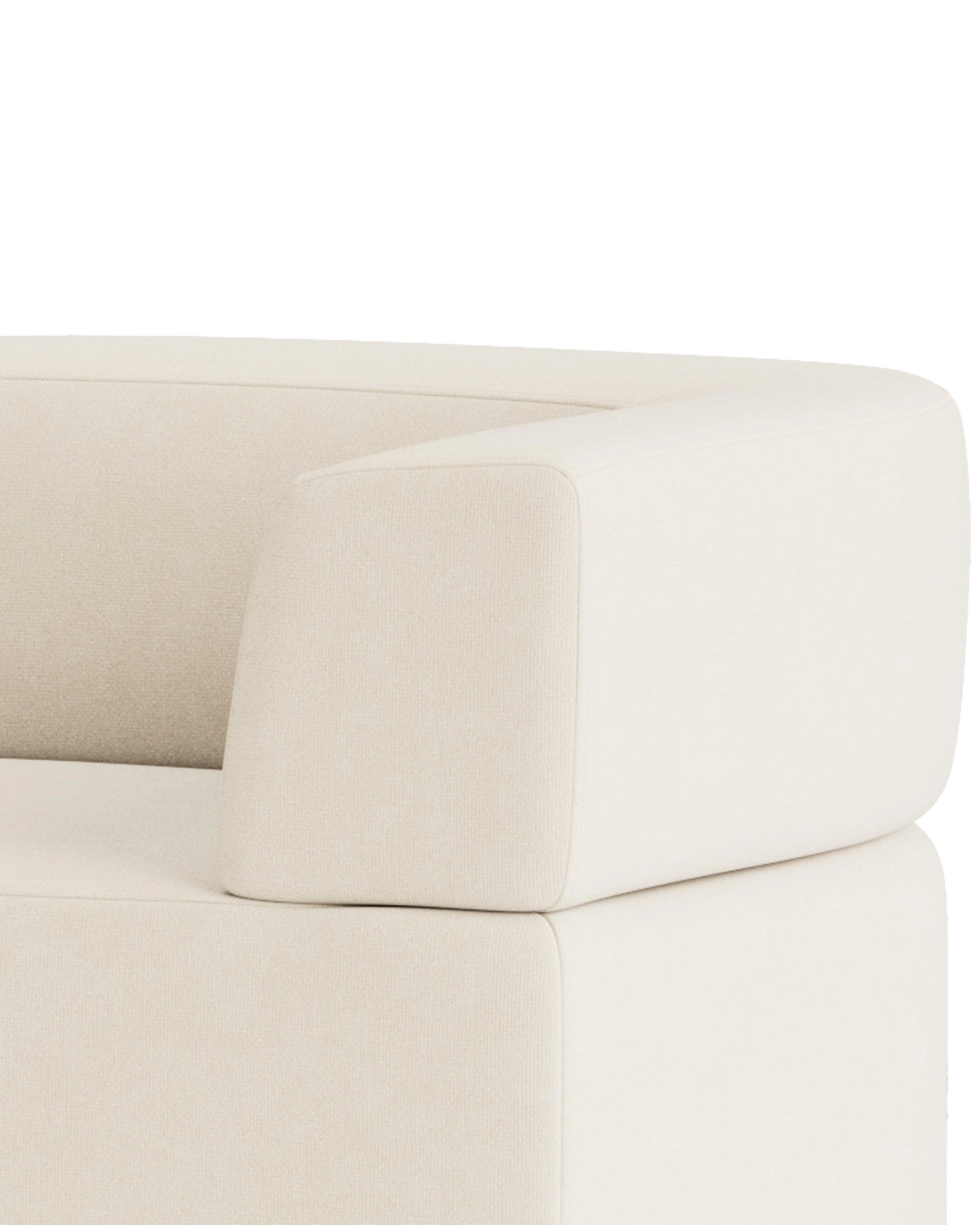 Stretch 4 Seater Open Chaise Sofa - Fossil Vanilla