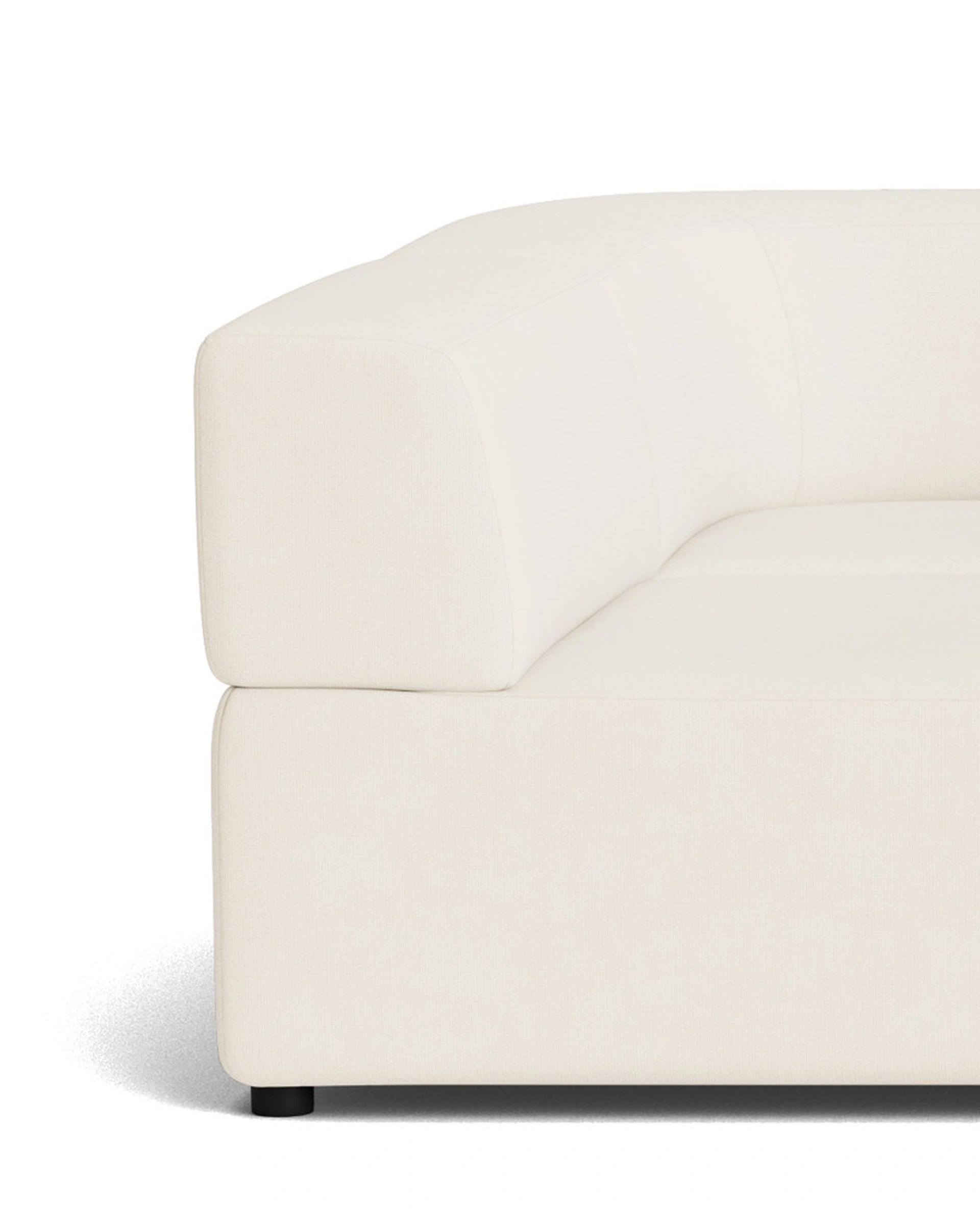 Stretch 4 Seater Open Chaise Sofa - Fossil Vanilla