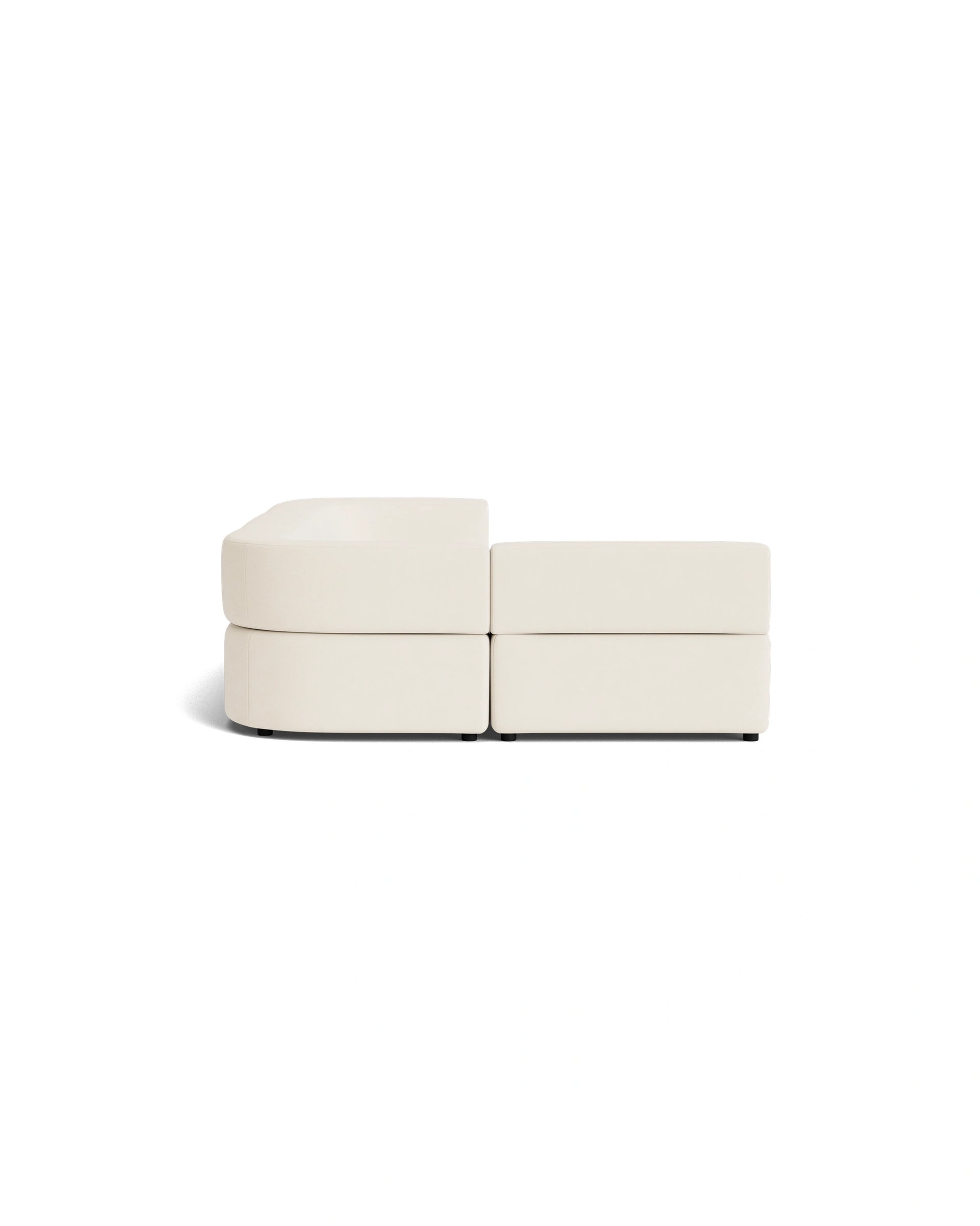Stretch 4 Seater Open Chaise Sofa - Fossil Vanilla