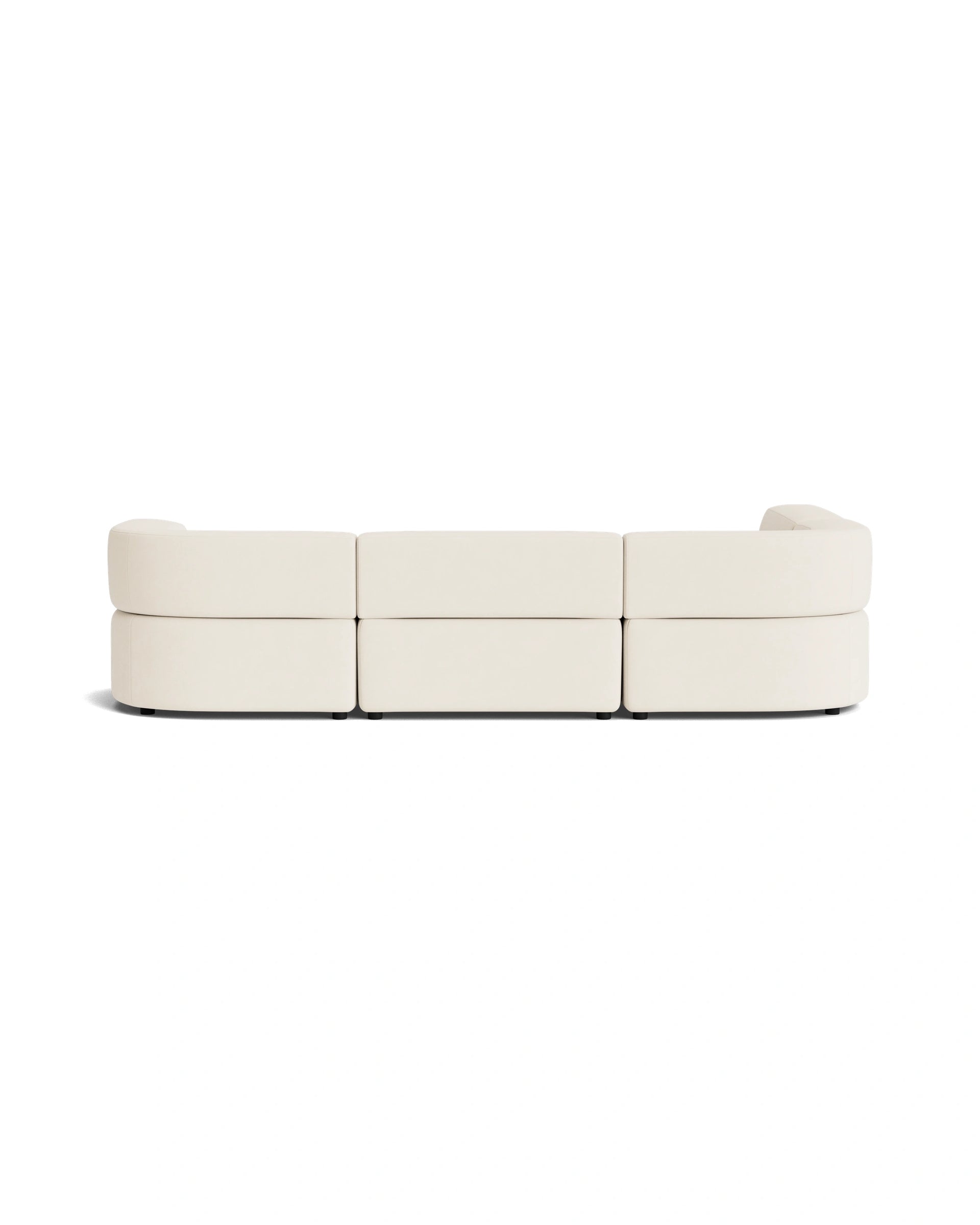 Stretch 4 Seater Open Chaise Sofa - Fossil Vanilla