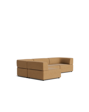 Stretch 4 Seater Open Chaise Sofa - Fossil Fawn