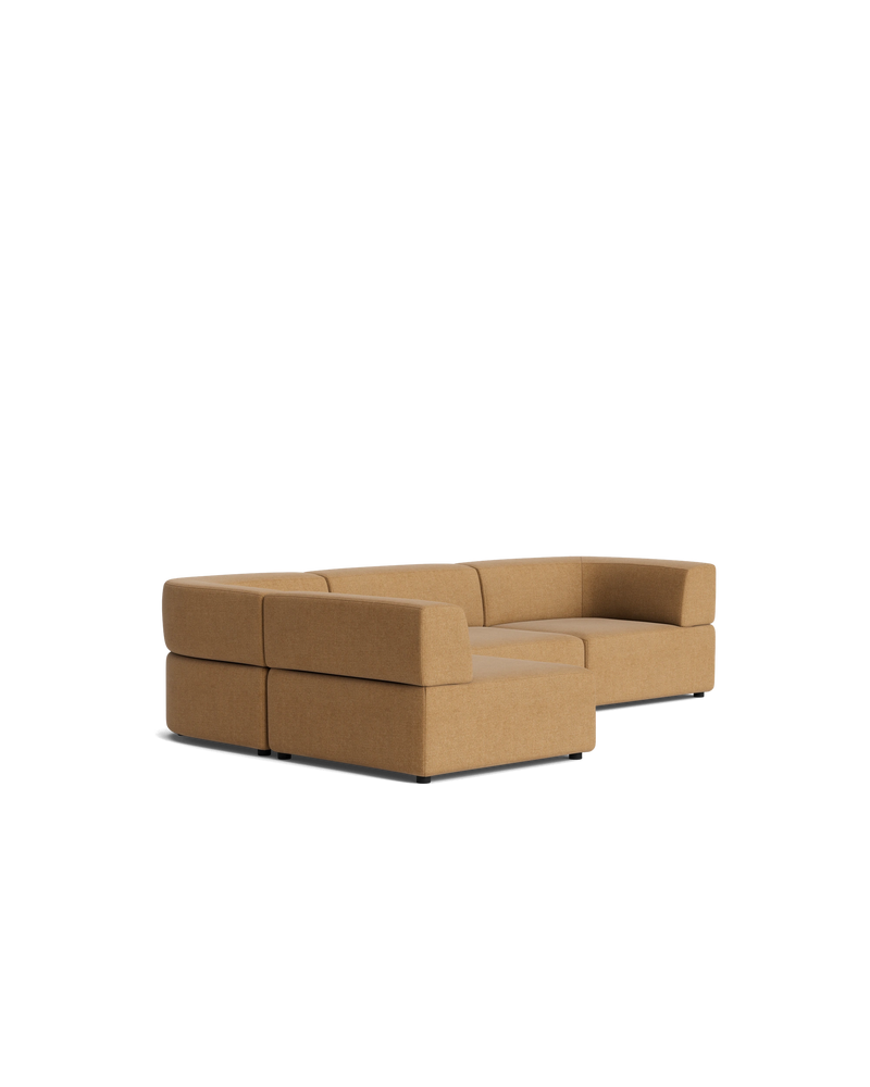 Stretch 4 Seater Open Chaise Sofa - Fossil Fawn