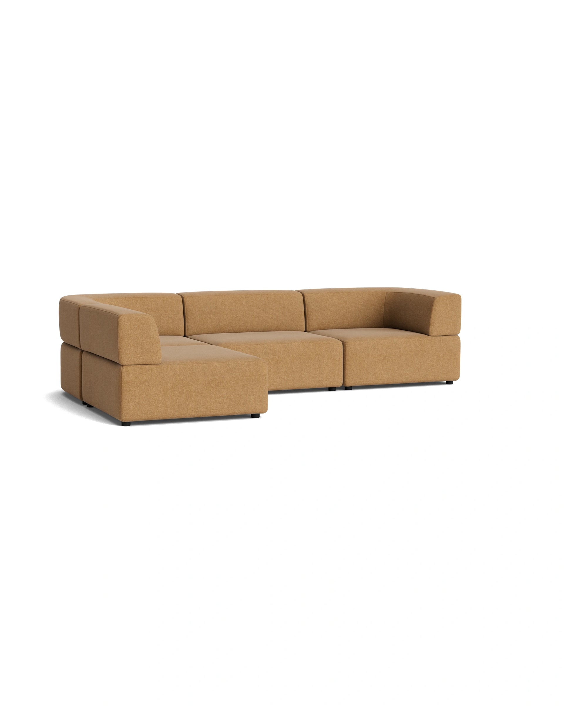 Stretch 4 Seater Open Chaise Sofa - Fossil Fawn