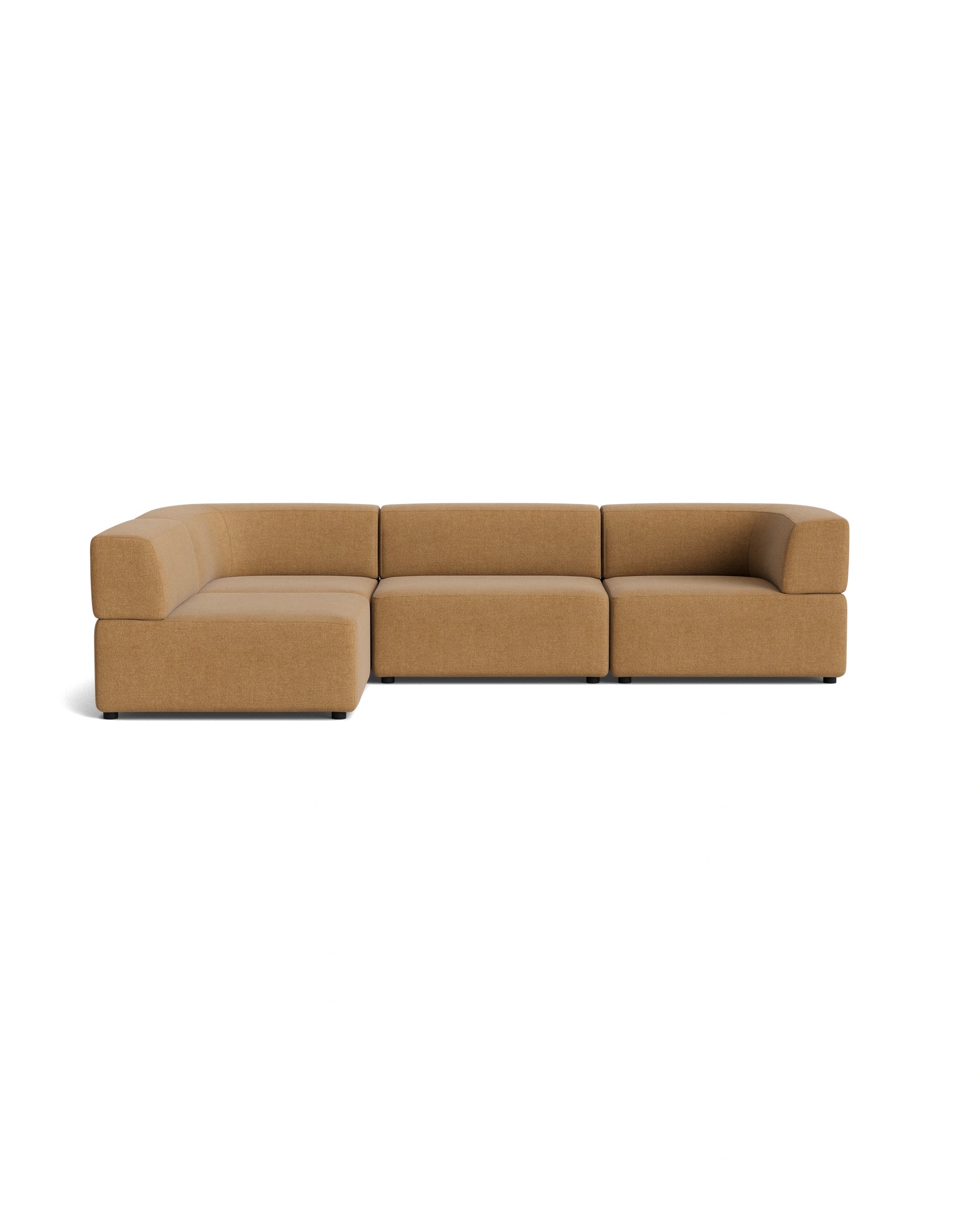 Stretch 4 Seater Open Chaise Sofa - Fossil Fawn