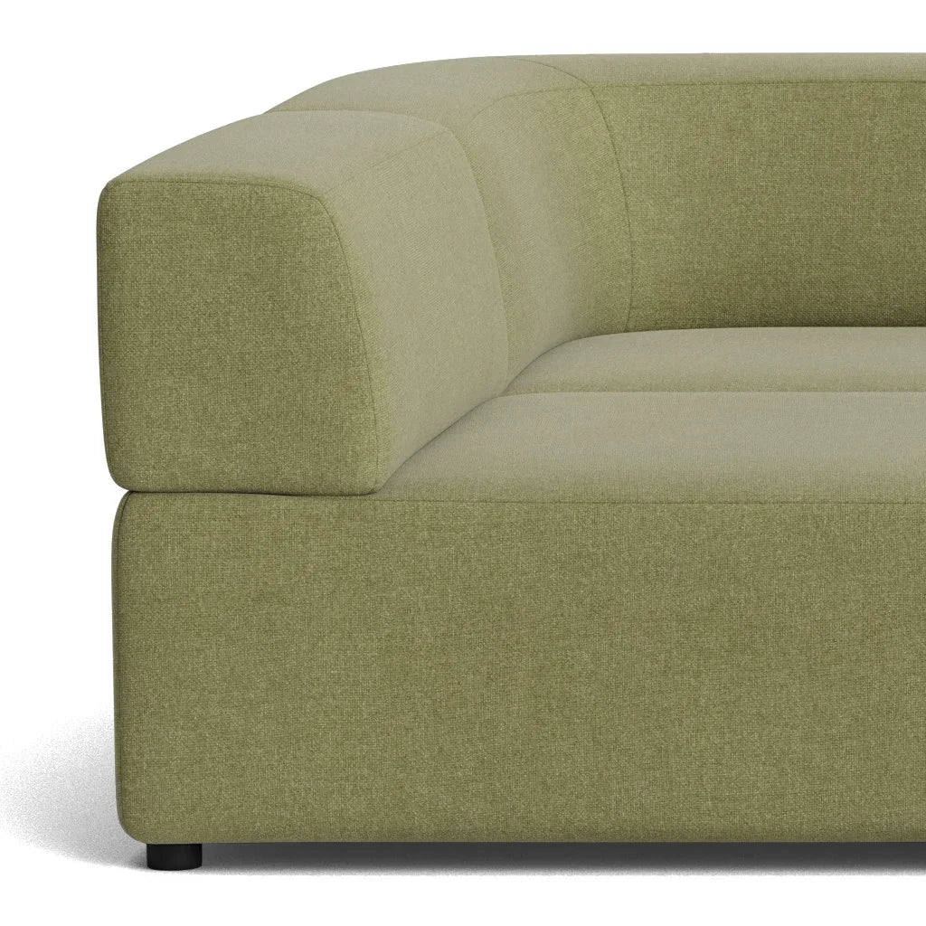 Stretch 4 Seater Open Chaise Sofa - Fossil Eucalyptus