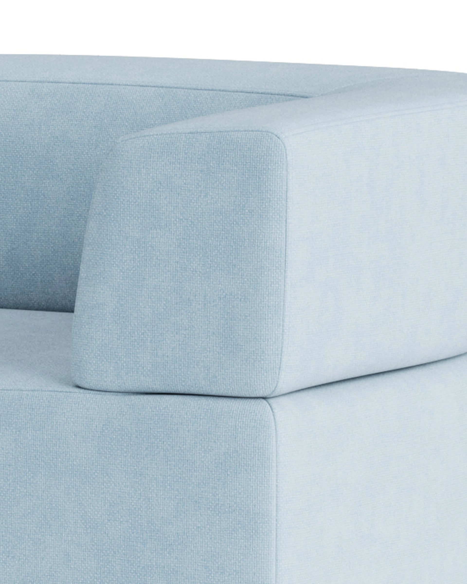 Stretch 4 Seater Open Chaise Sofa - Fossil Powder Blue
