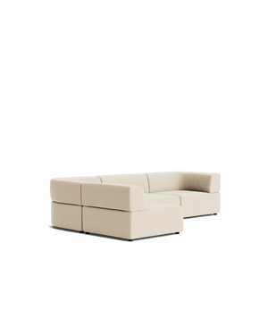 Stretch 4 Seater Open Chaise Sofa - Corduroy Mist