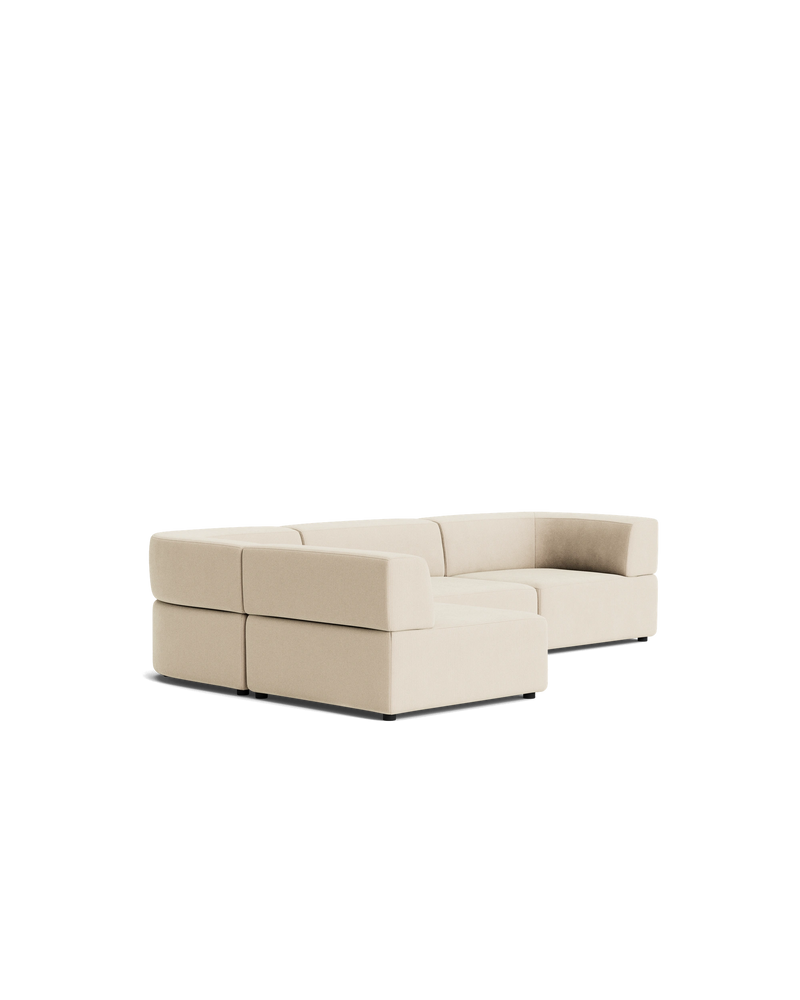 Stretch 4 Seater Open Chaise Sofa - Corduroy Mist