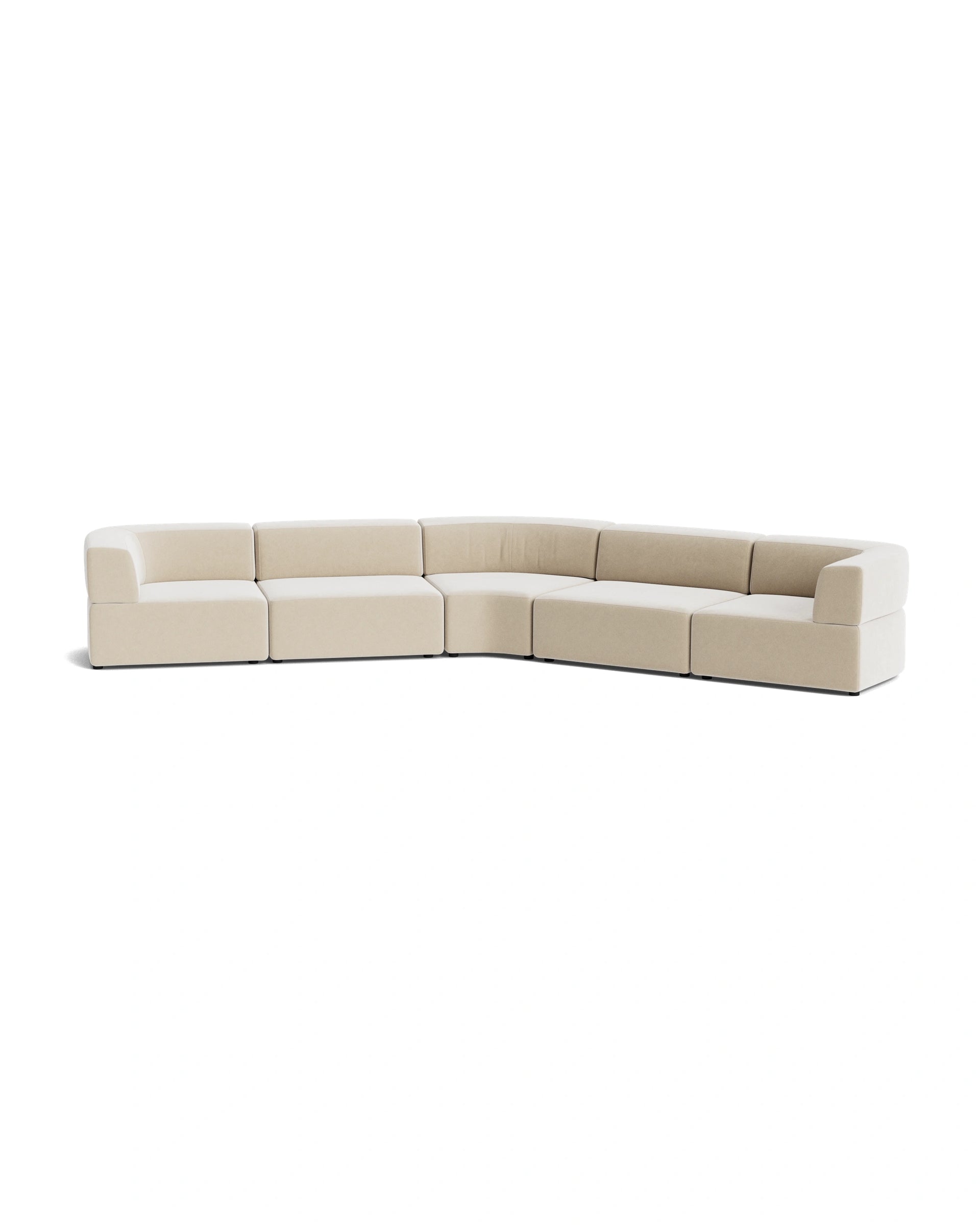 Stretch Large Closed Angle Sofa - Eden Ecru