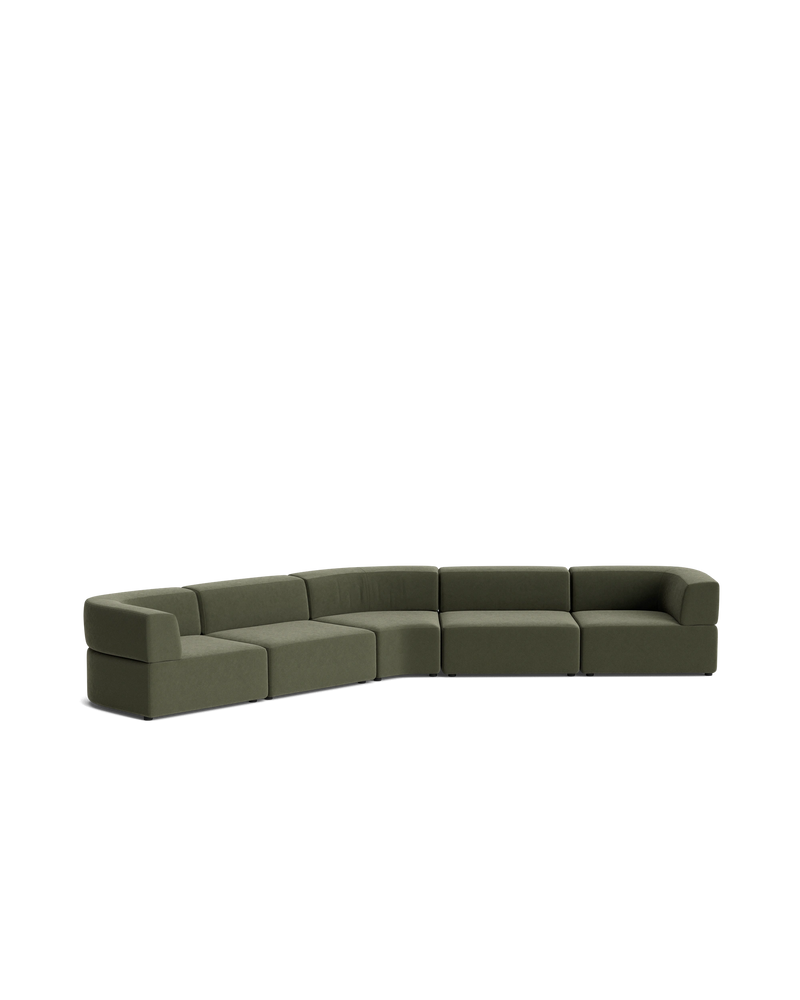 Stretch Large Closed Angle Sofa - Eden Leaf