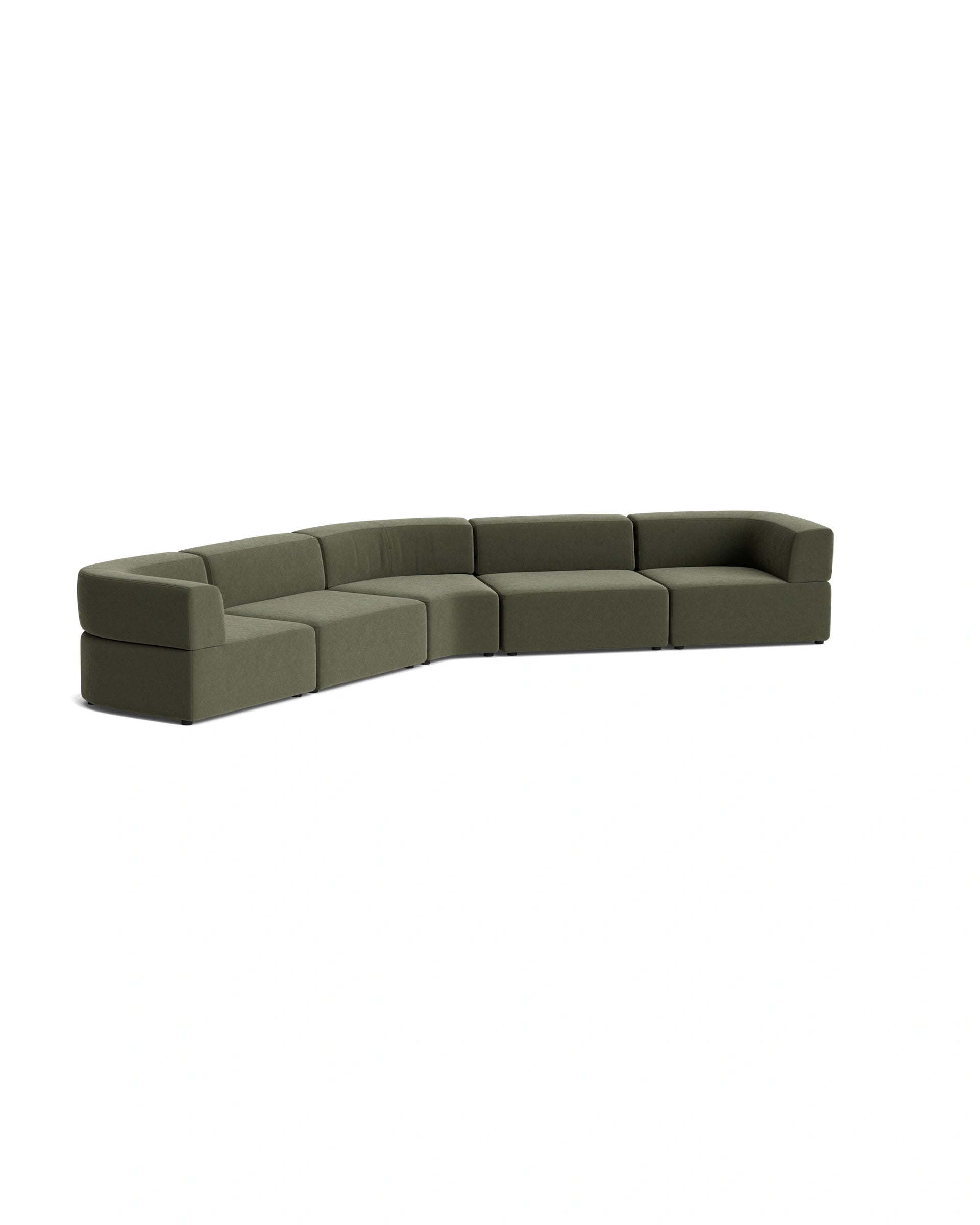 Stretch Large Closed Angle Sofa - Eden Leaf