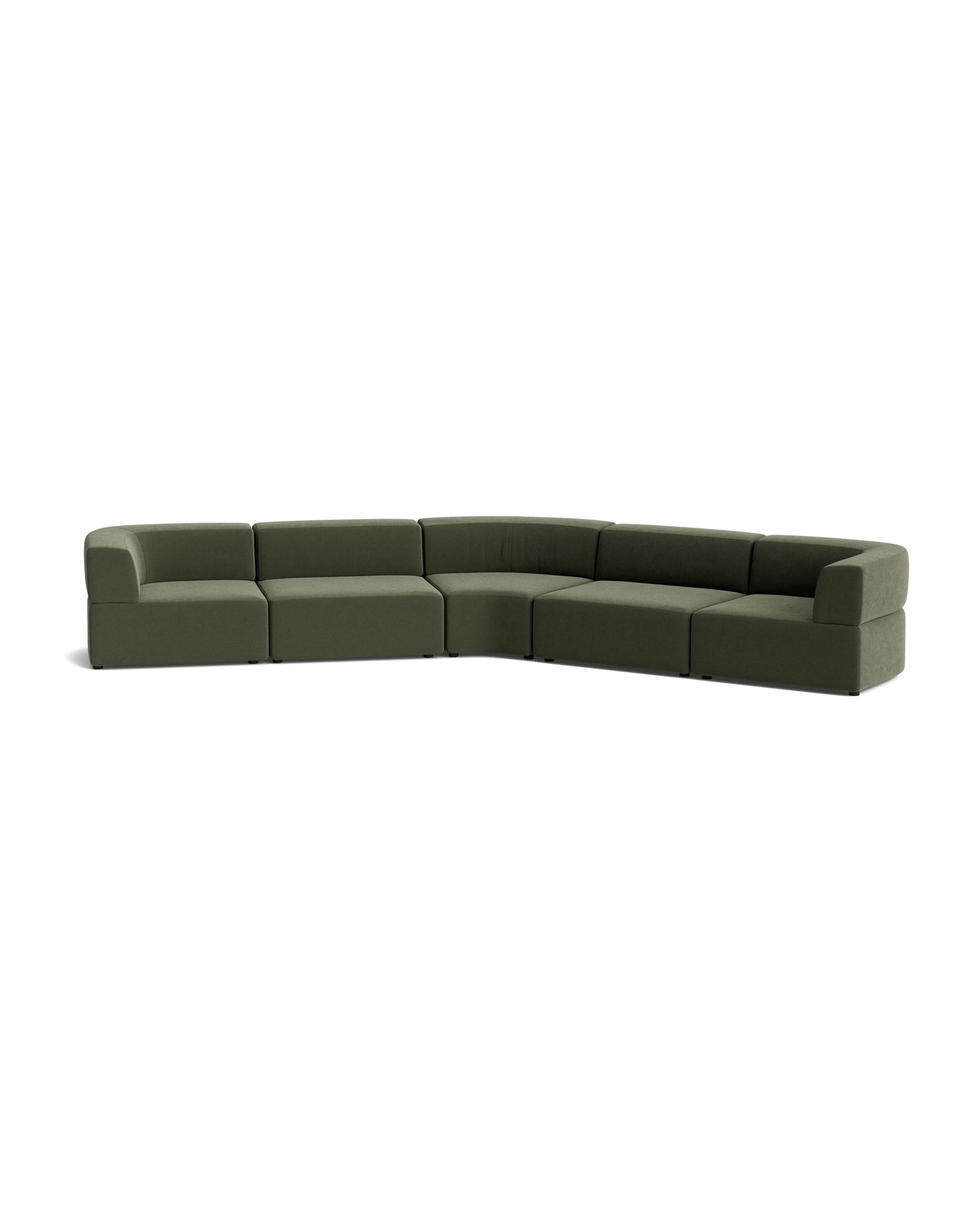 Stretch Large Closed Angle Sofa - Eden Leaf