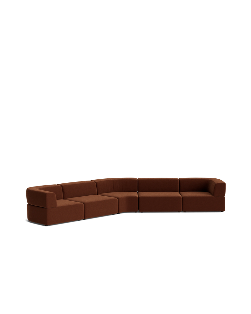 Stretch Large Closed Angle Sofa - Eden Brick