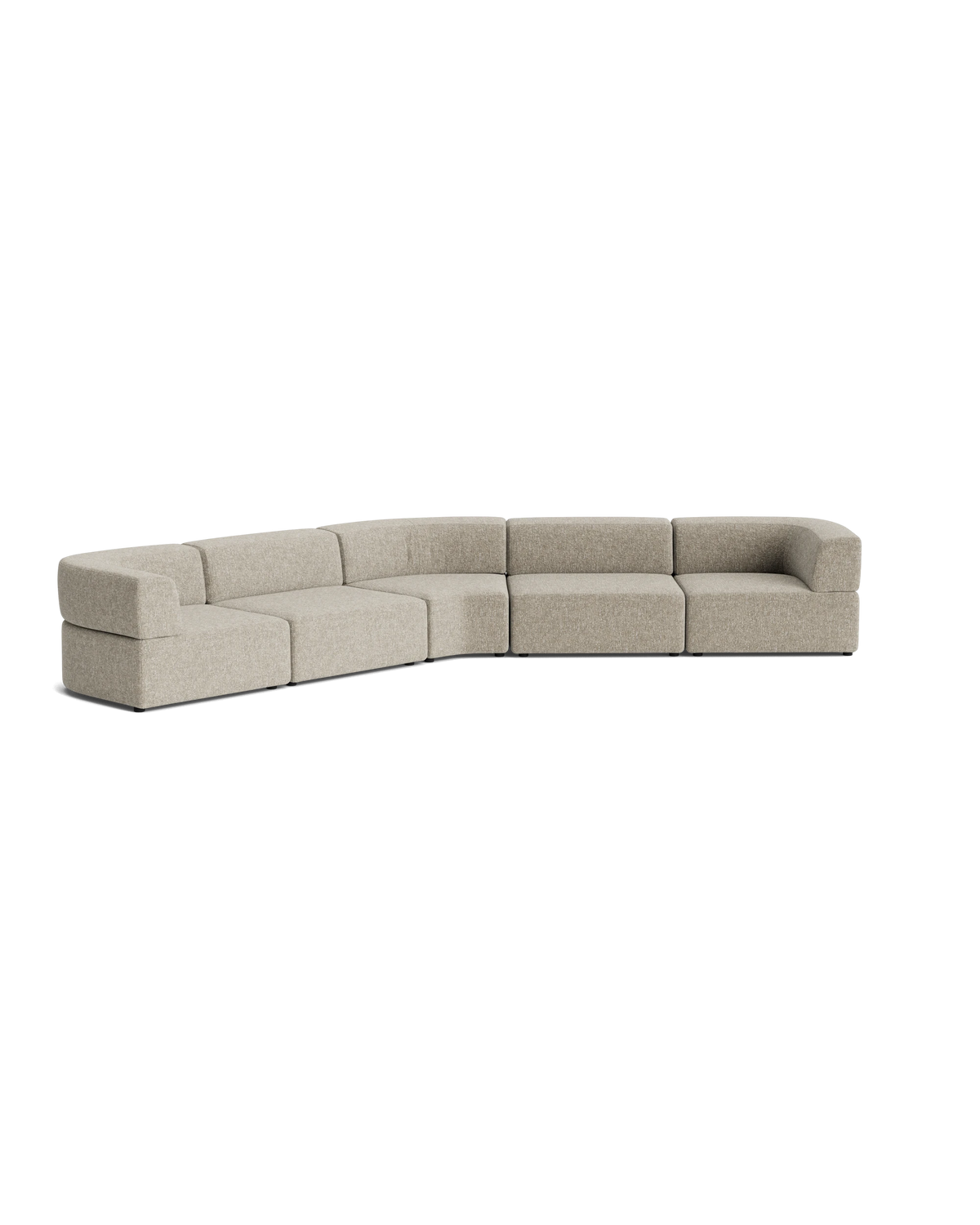 Stretch Large Closed Angle Sofa - Fleck Smoke