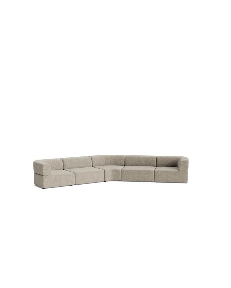 Stretch Large Closed Angle Sofa - Fleck Smoke