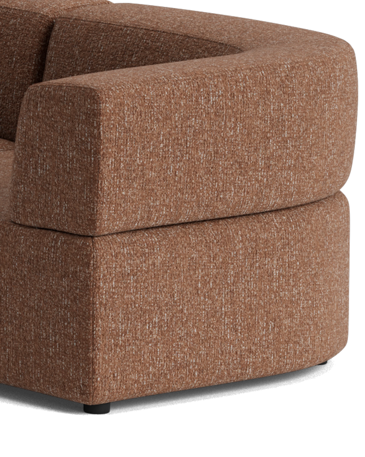 Stretch Large Closed Angle Sofa - Fleck Rust