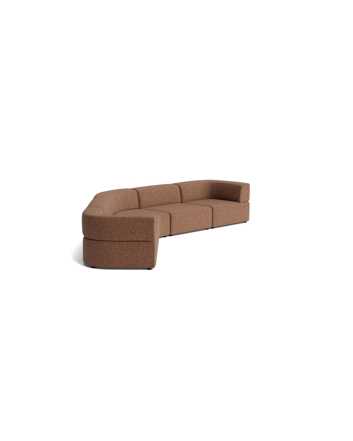 Stretch Large Closed Angle Sofa - Fleck Rust