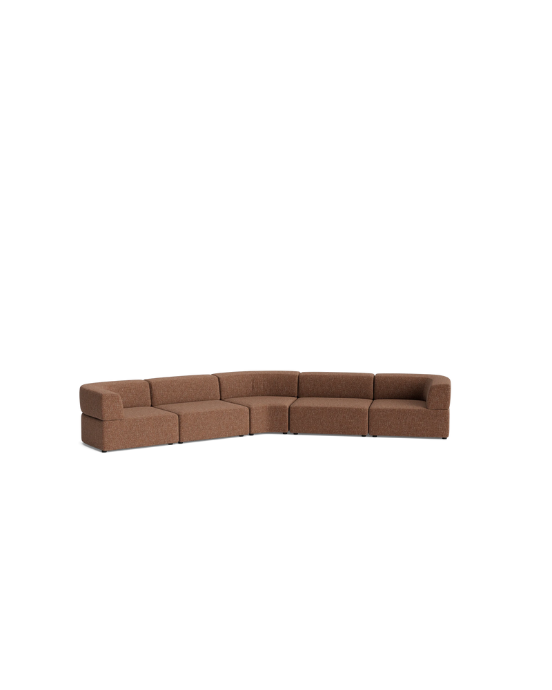 Stretch Large Closed Angle Sofa - Fleck Rust