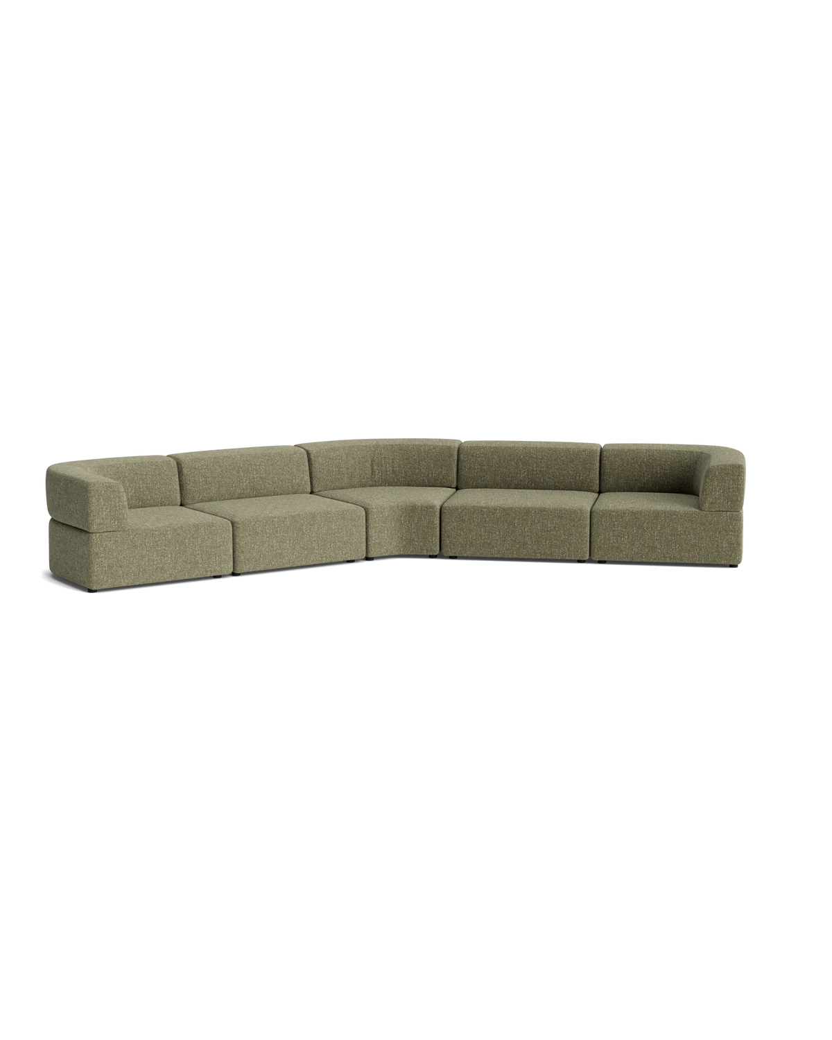 Stretch Large Closed Angle Sofa - Fleck Olive