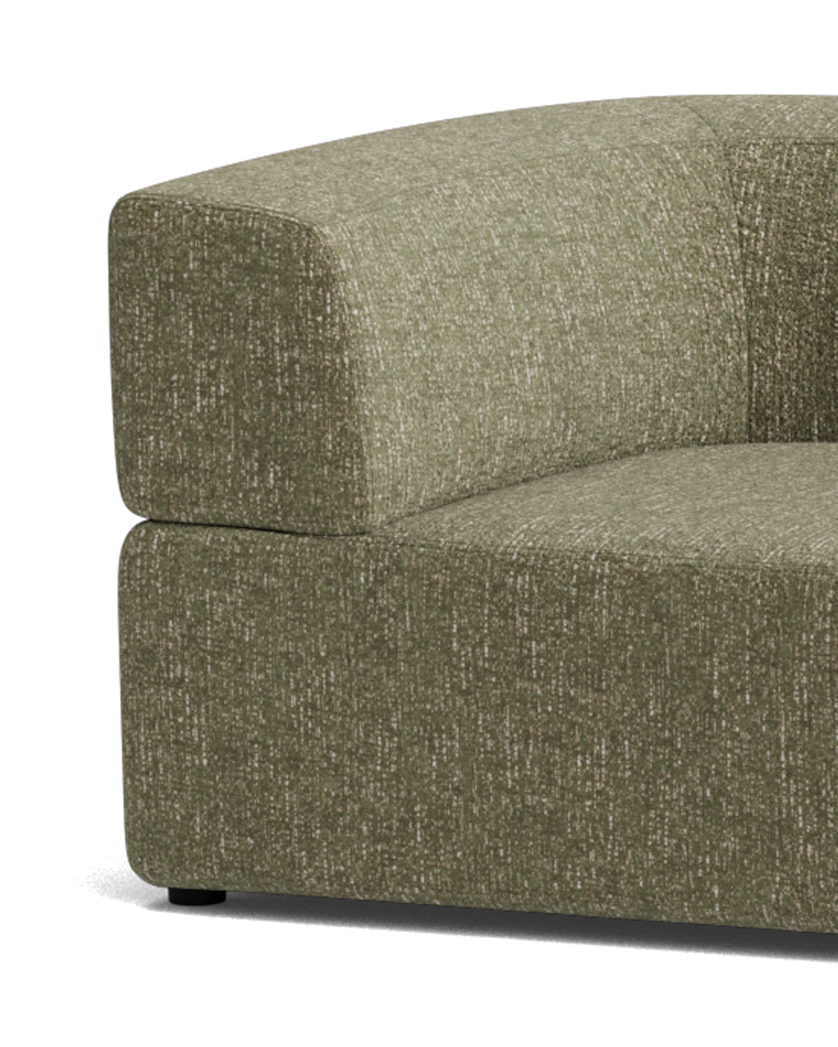 Stretch Large Closed Angle Sofa - Fleck Olive