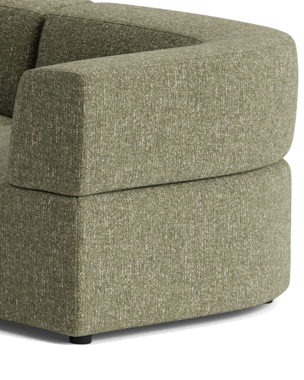 Stretch Large Closed Angle Sofa - Fleck Olive