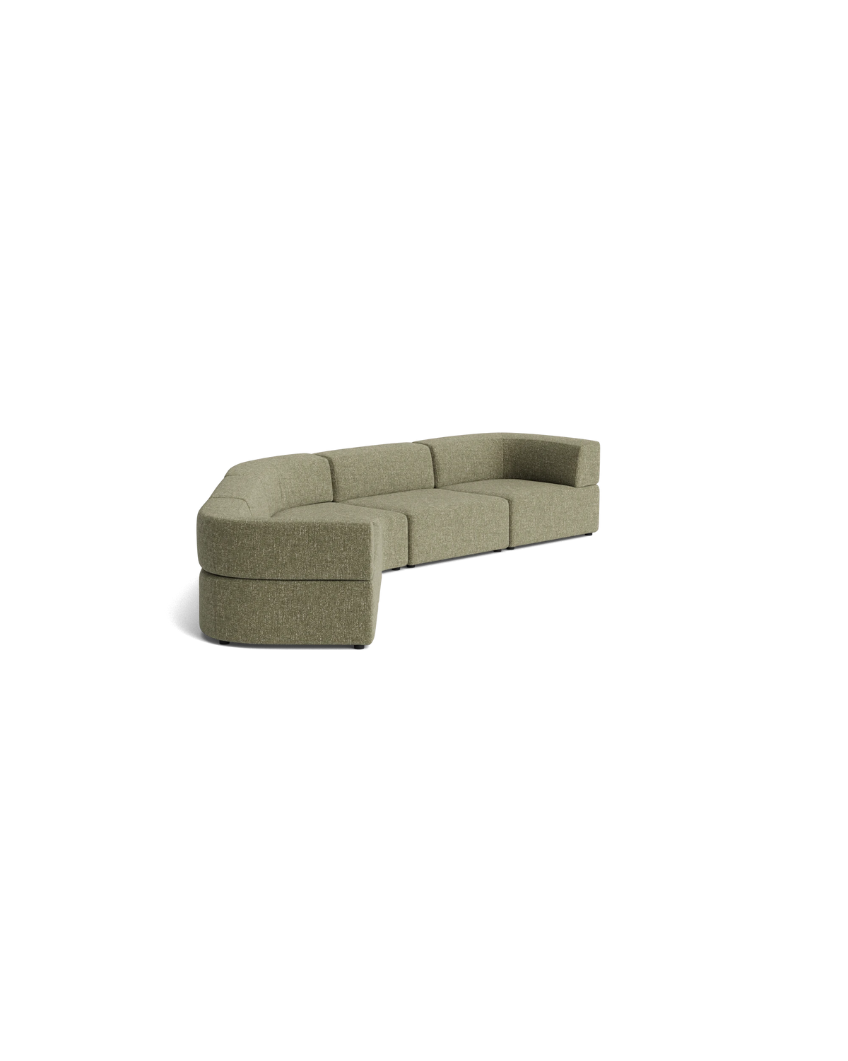Stretch Large Closed Angle Sofa - Fleck Olive