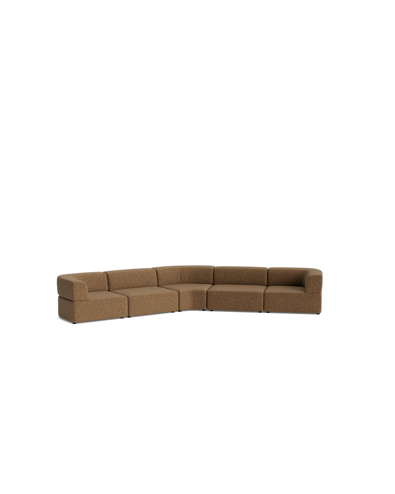 Stretch Large Closed Angle Sofa - Fleck Ginger
