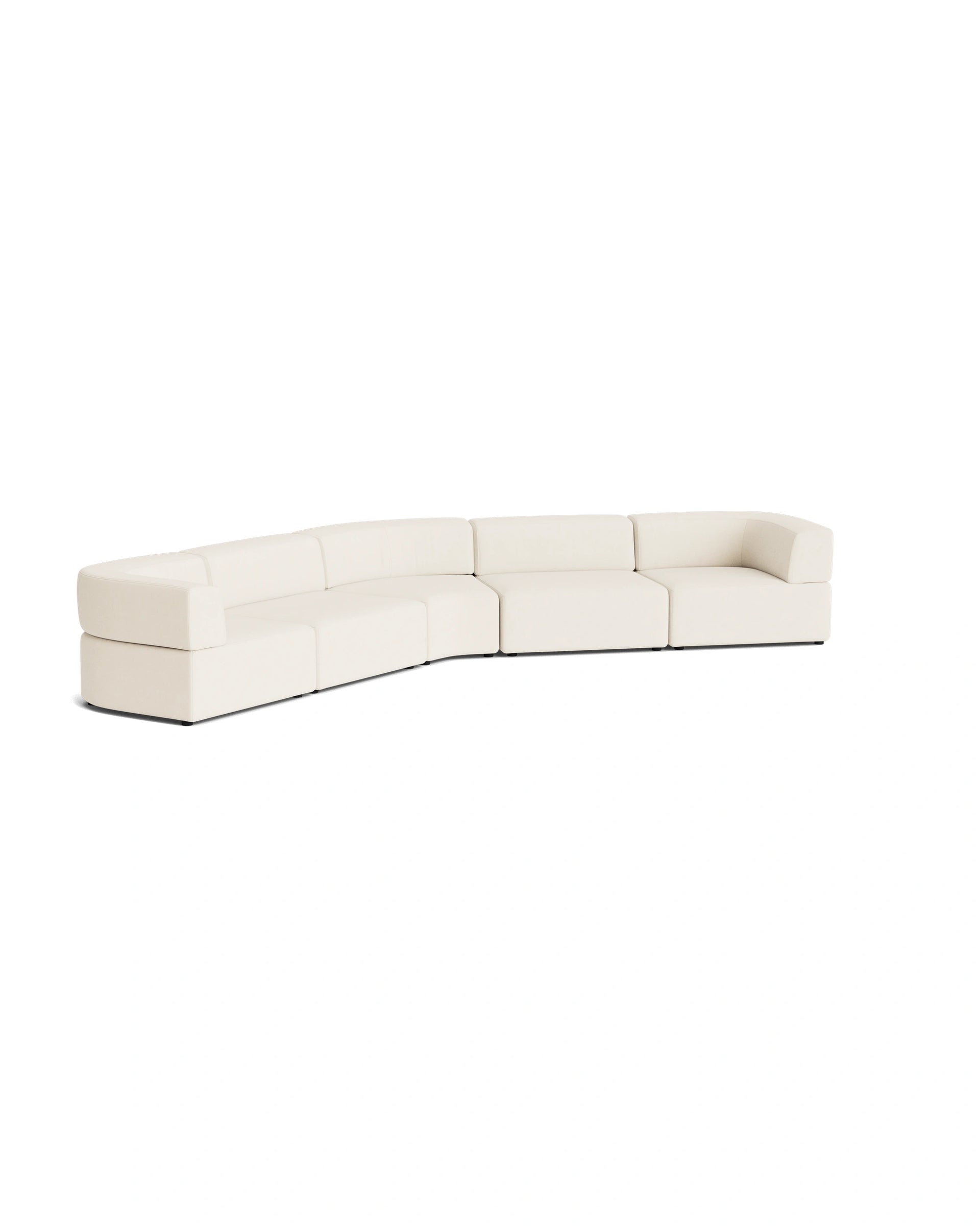 Stretch Large Closed Angle Sofa - Fossil Vanilla