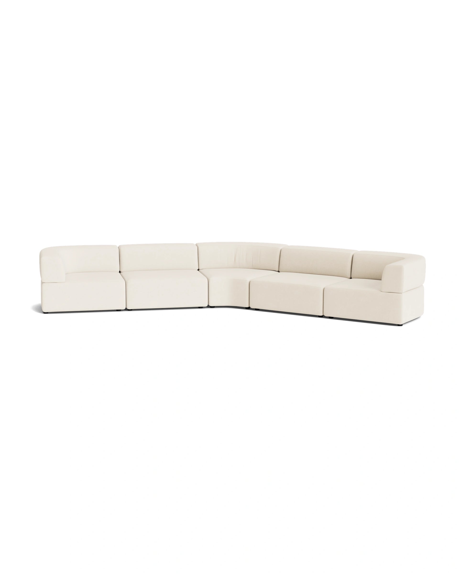 Stretch Large Closed Angle Sofa - Fossil Vanilla