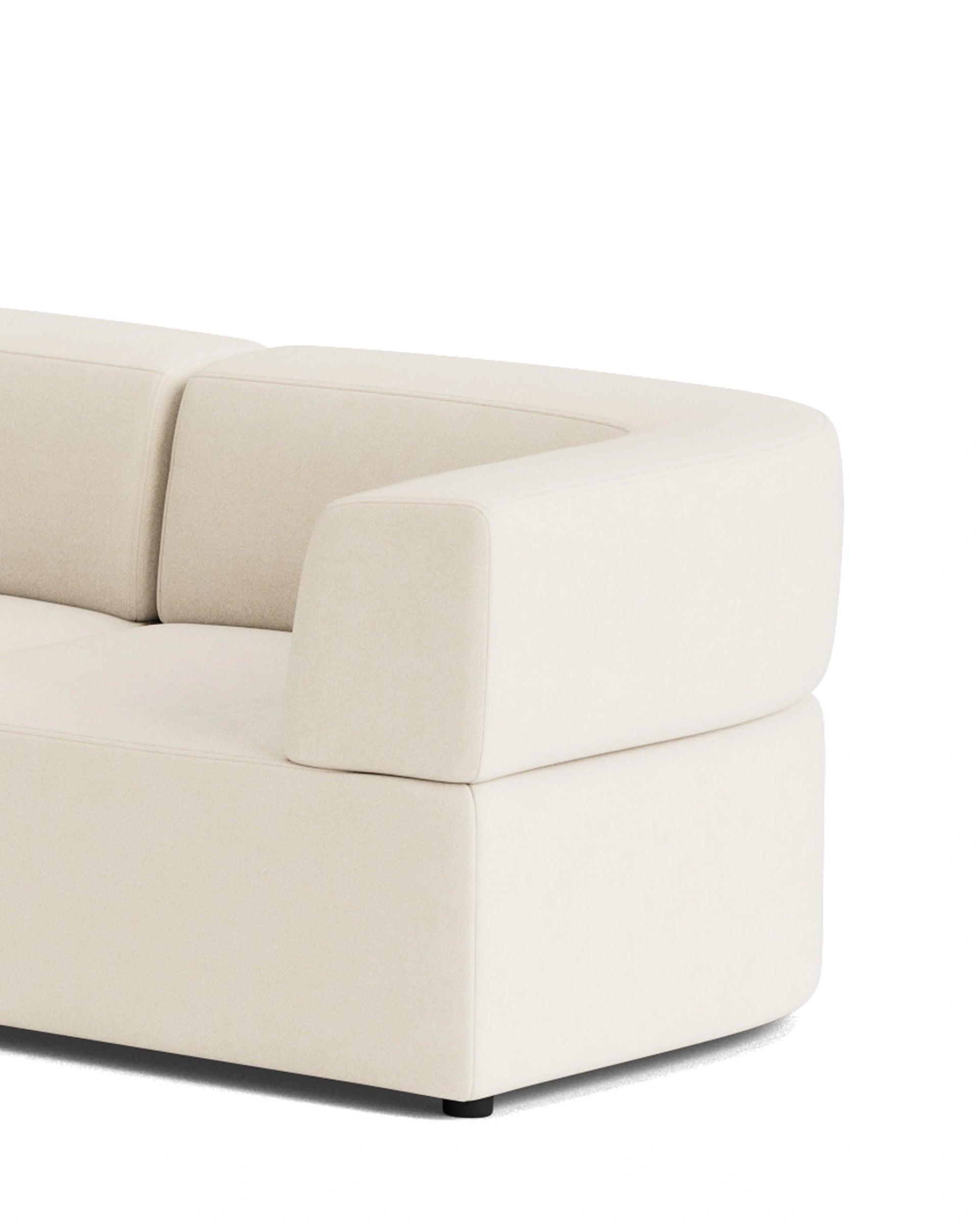 Stretch Large Closed Angle Sofa - Fossil Vanilla