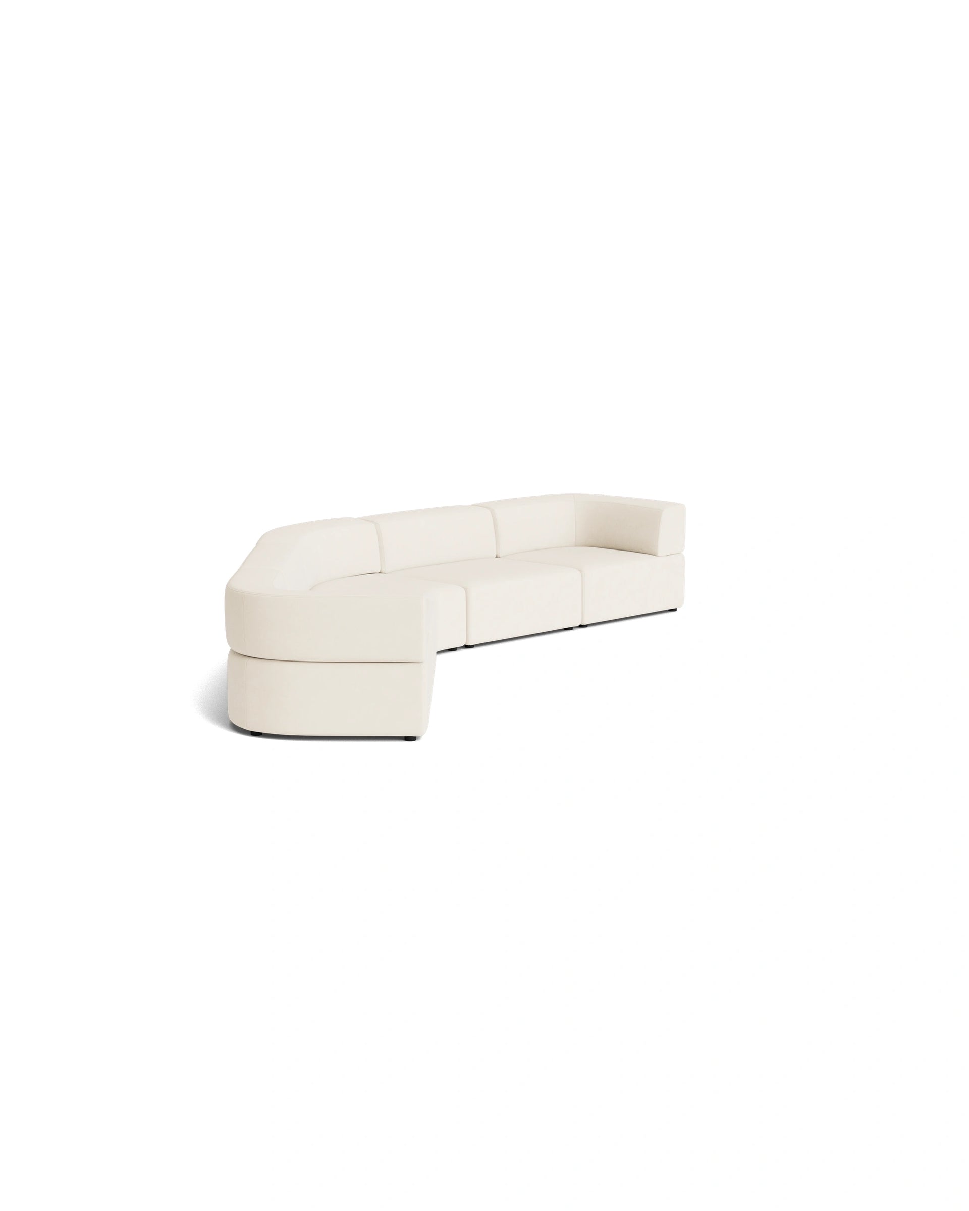 Stretch Large Closed Angle Sofa - Fossil Vanilla