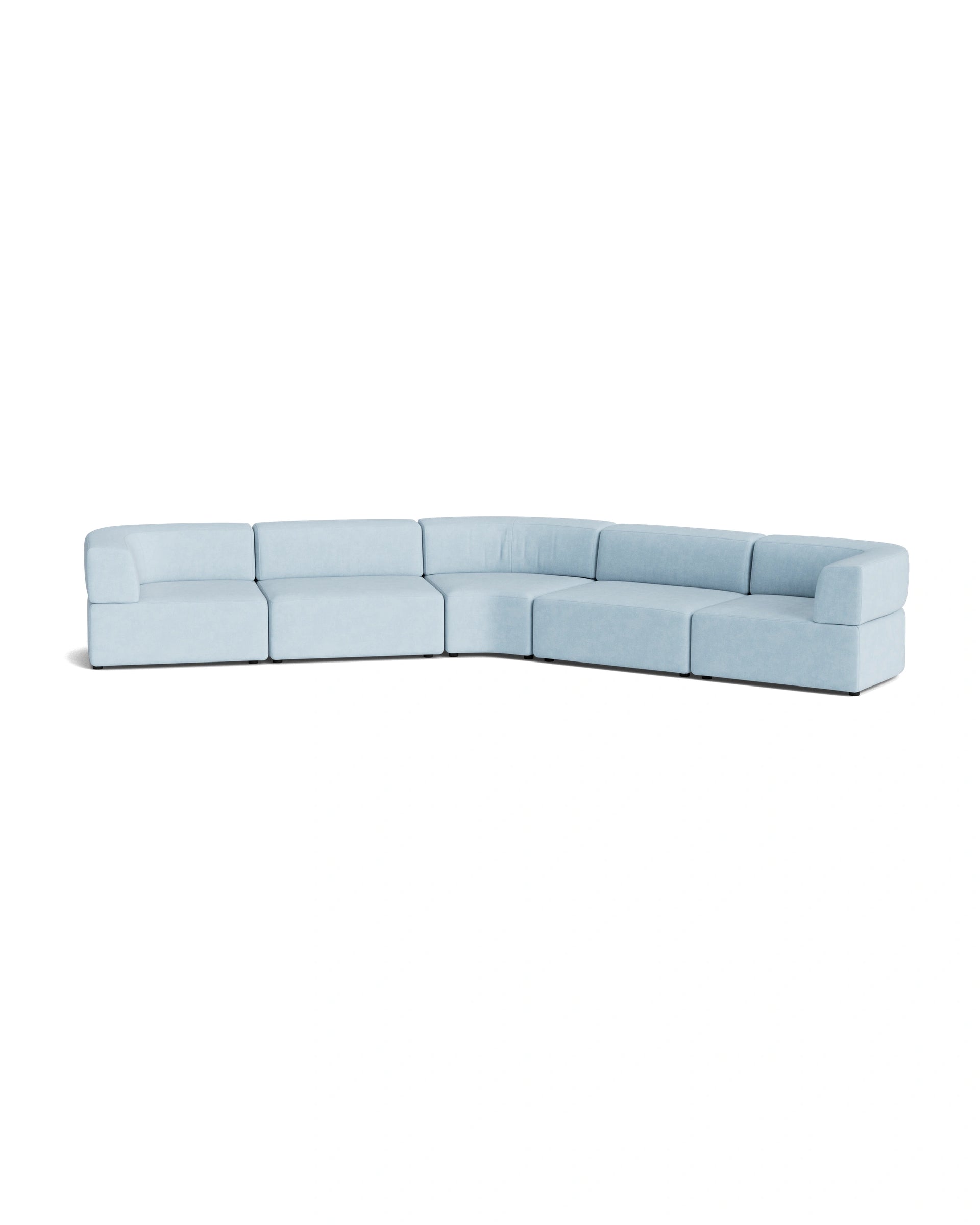 Stretch Large Closed Angle Sofa - Fossil Powder Blue