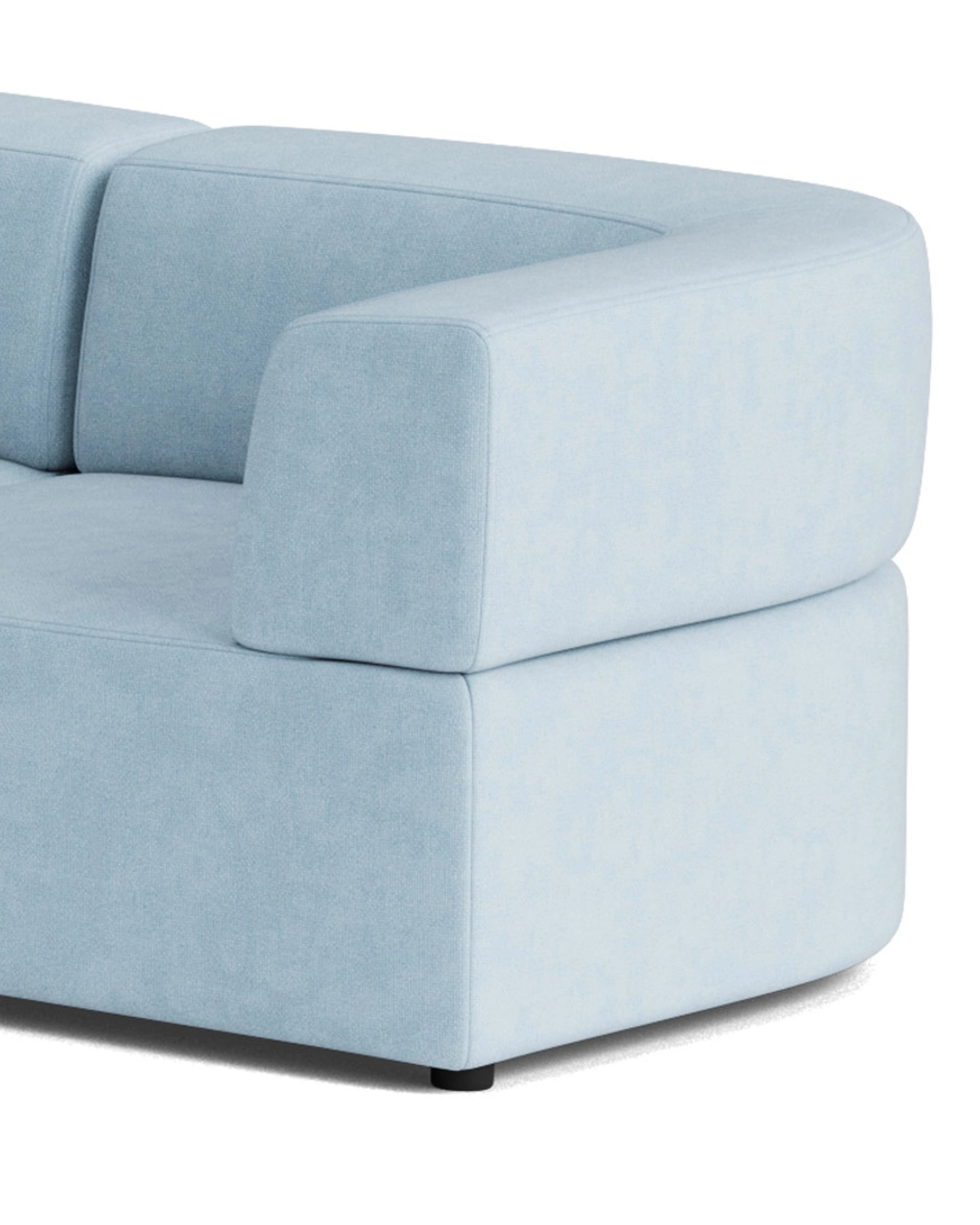 Stretch Large Closed Angle Sofa - Fossil Powder Blue