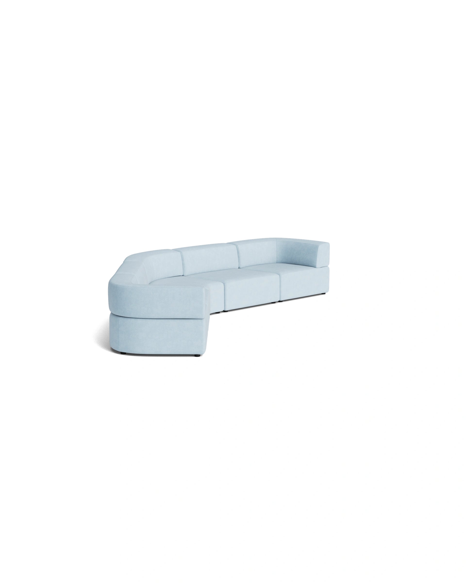 Stretch Large Closed Angle Sofa - Fossil Powder Blue