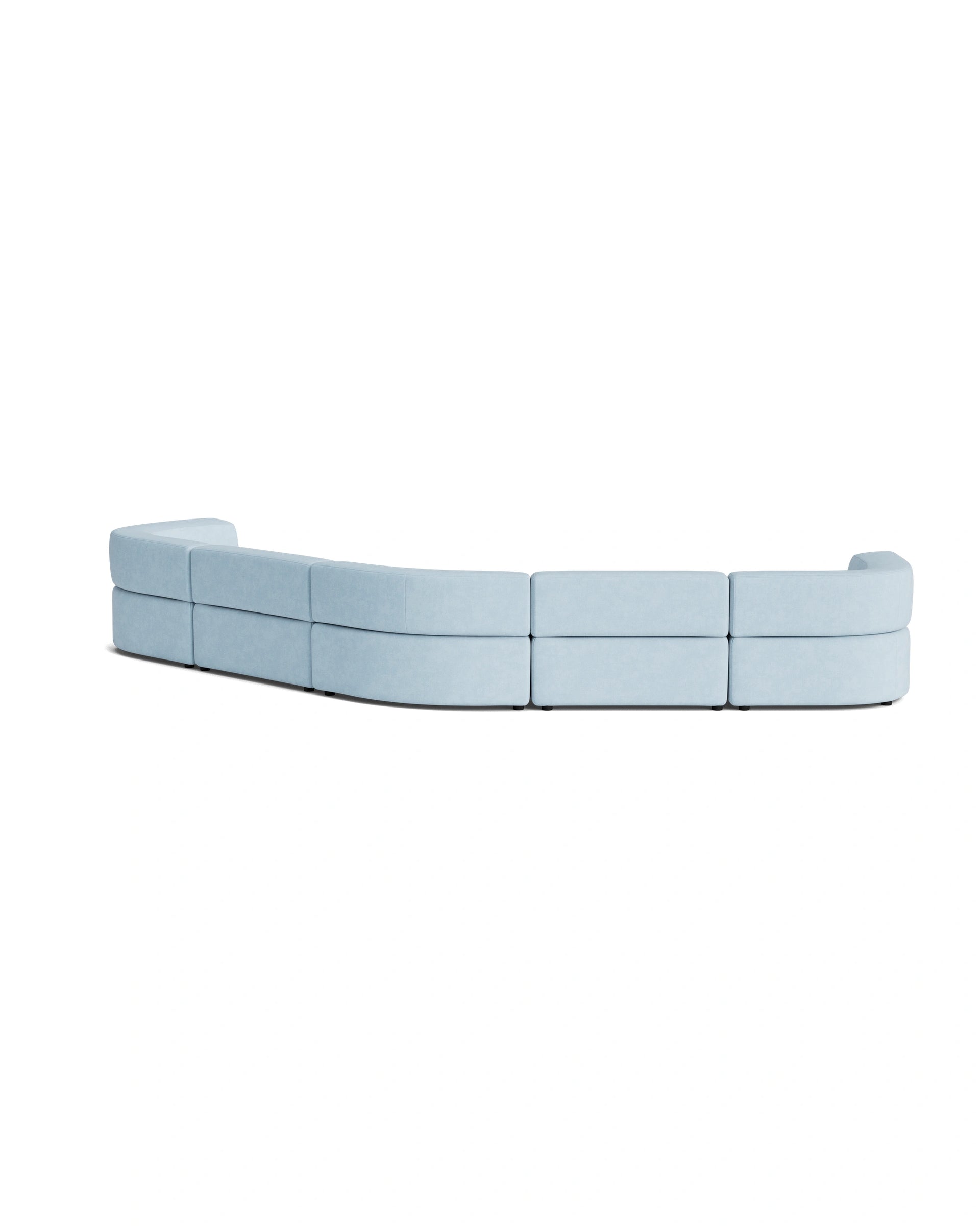 Stretch Large Closed Angle Sofa - Fossil Powder Blue