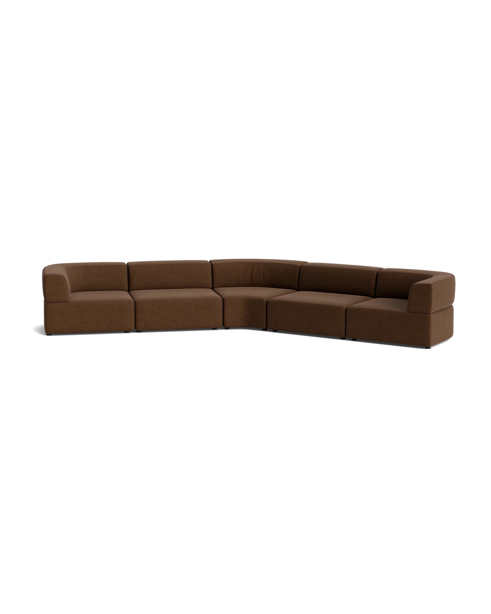 Stretch Large Closed Angle Sofa - Fossil Chocolate