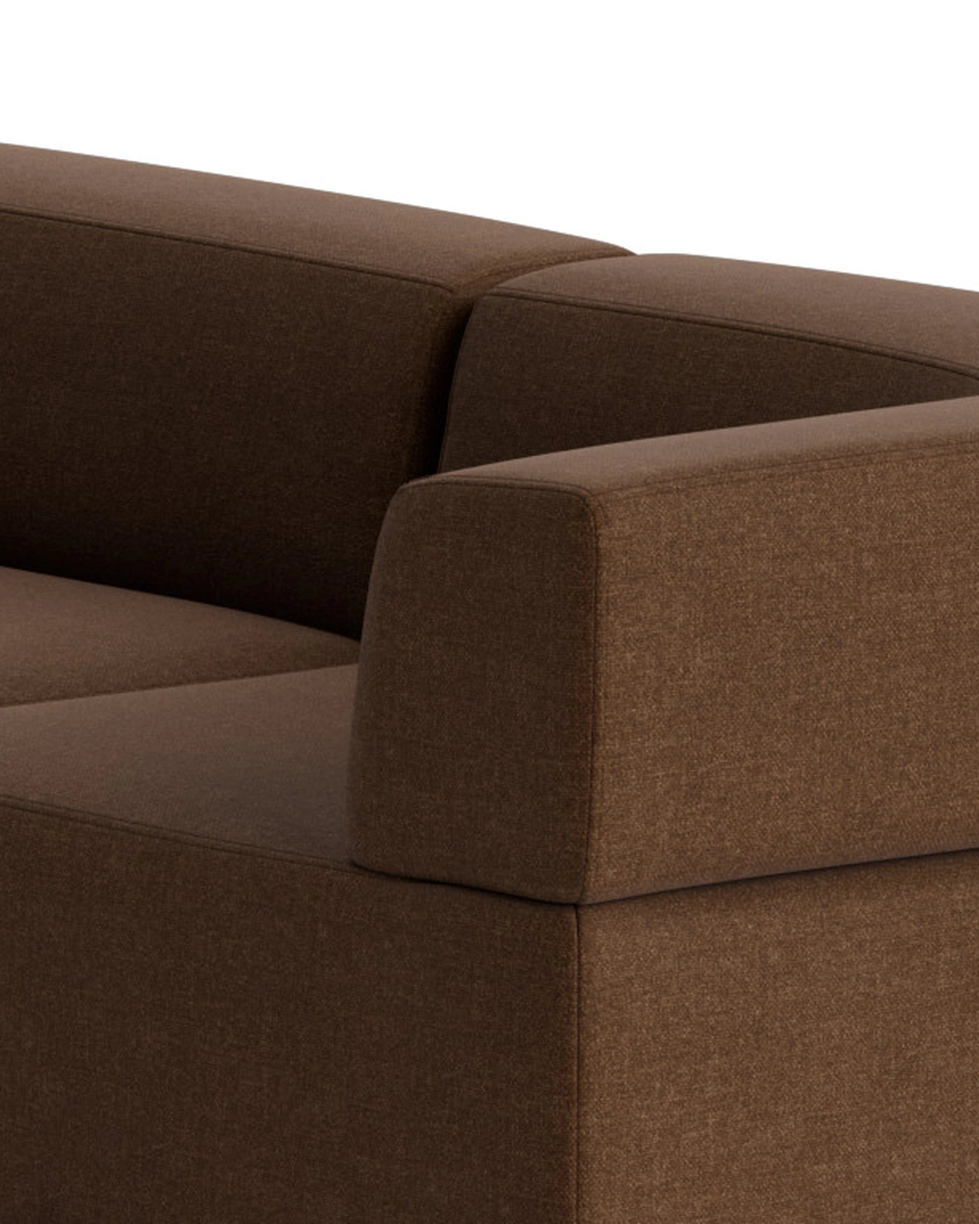 Stretch Large Closed Angle Sofa - Fossil Chocolate