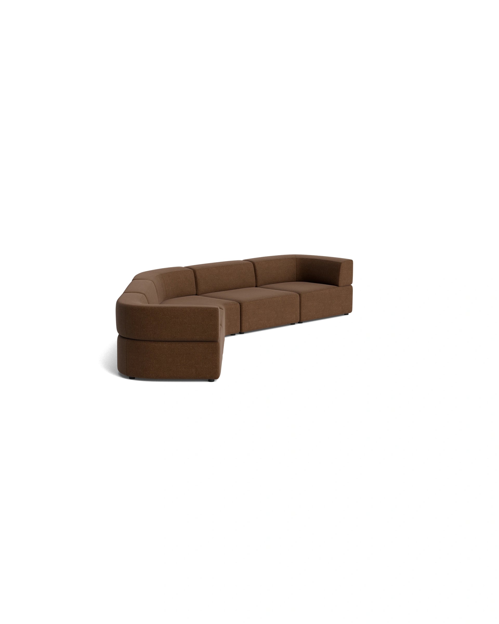 Stretch Large Closed Angle Sofa - Fossil Chocolate