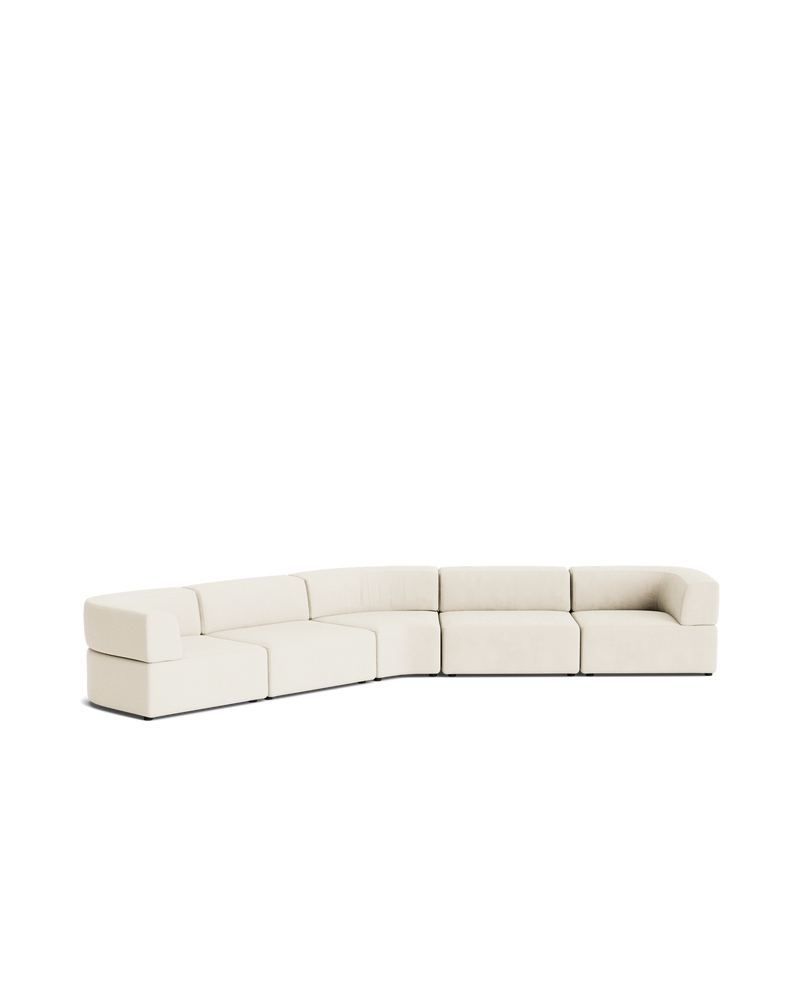 Stretch Large Closed Angle Sofa - Corduroy Off White