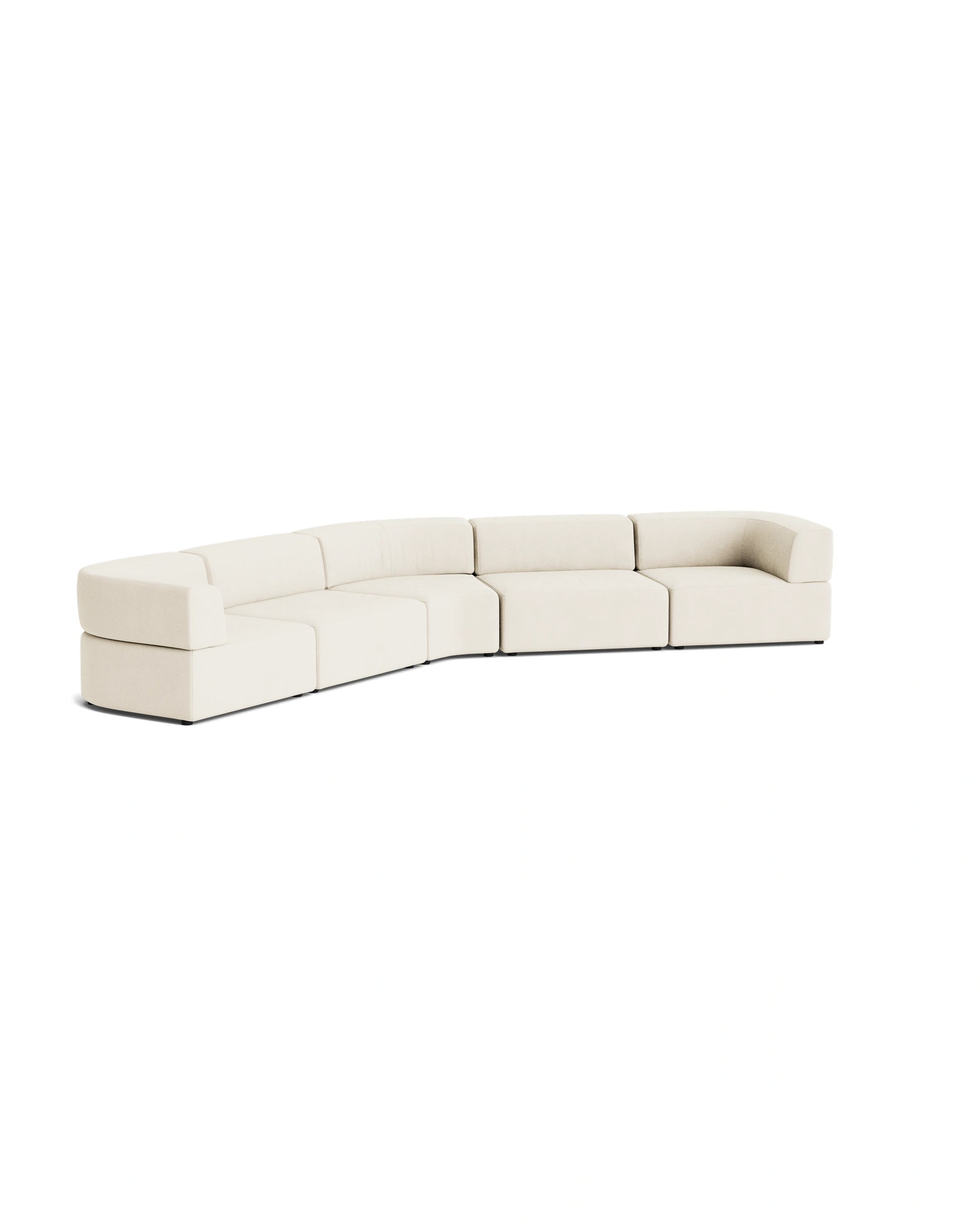 Stretch Large Closed Angle Sofa - Corduroy Off White