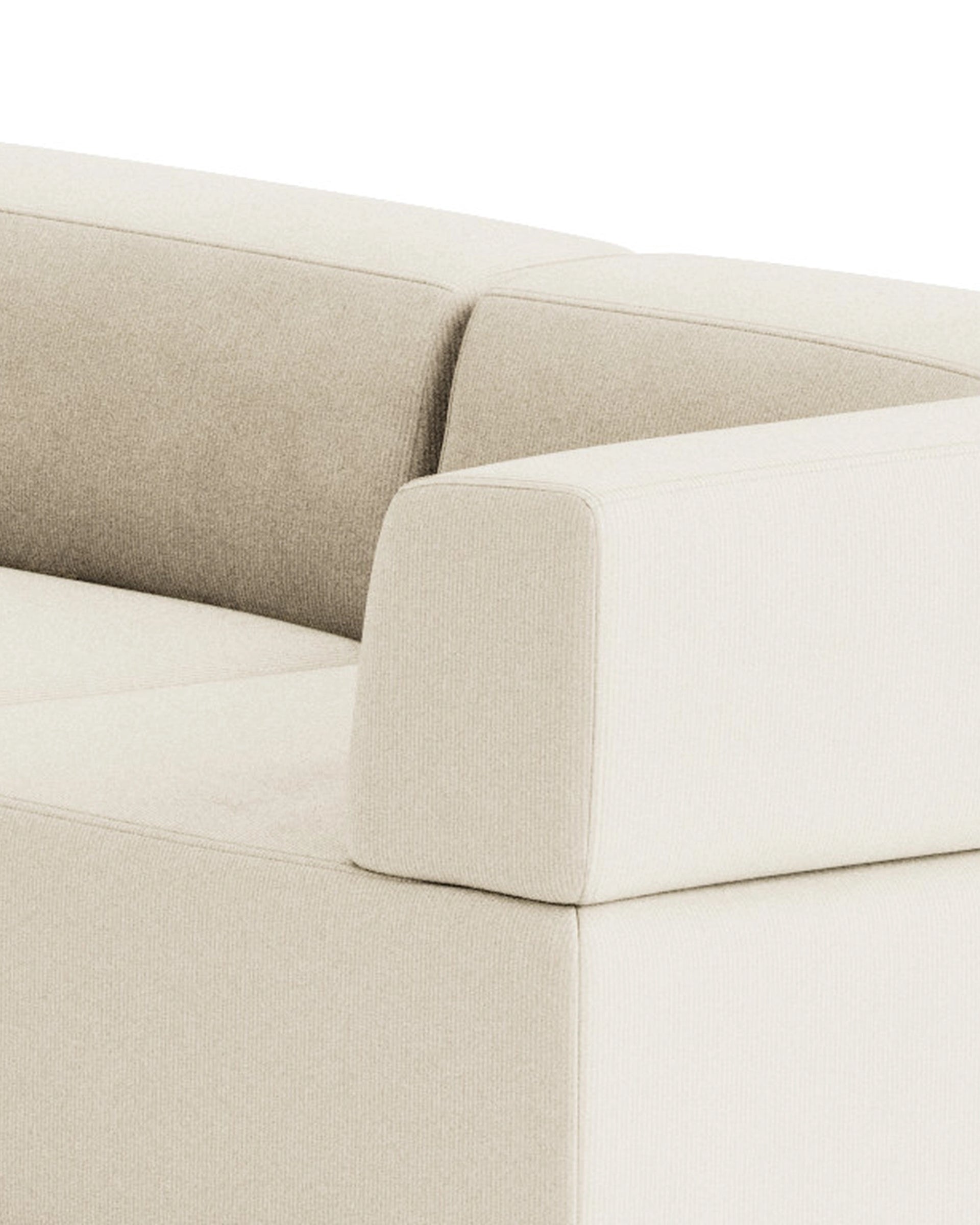 Stretch Large Closed Angle Sofa - Corduroy Off White
