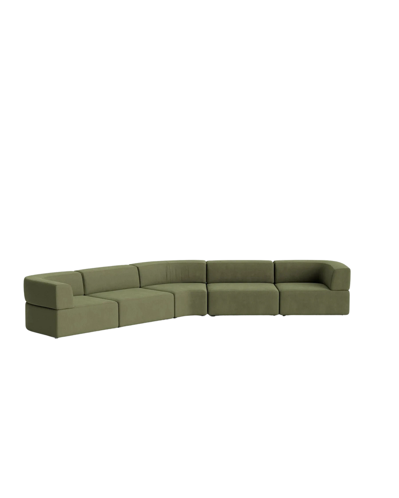 Stretch Large Closed Angle Sofa - Corduroy Forest