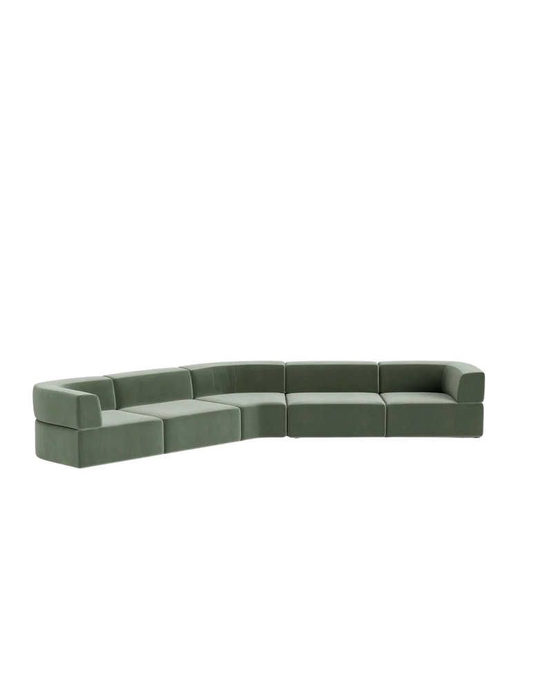 Stretch Large Closed Angle Sofa - Opal Ocean