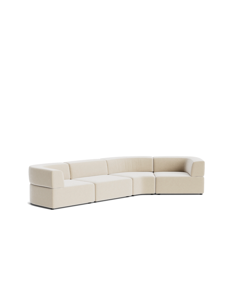 Stretch Closed Angle Sofa - Eden Ecru