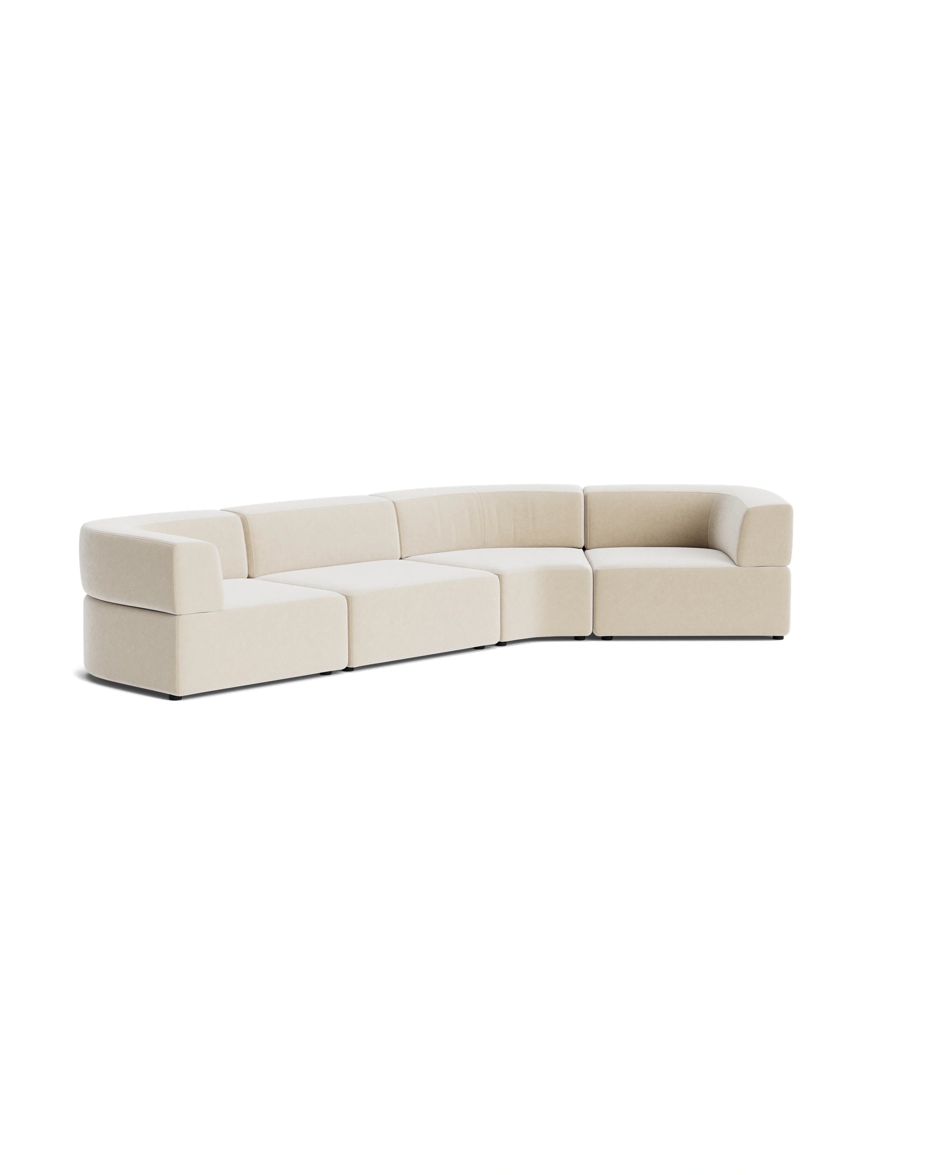 Stretch Closed Angle Sofa - Eden Ecru